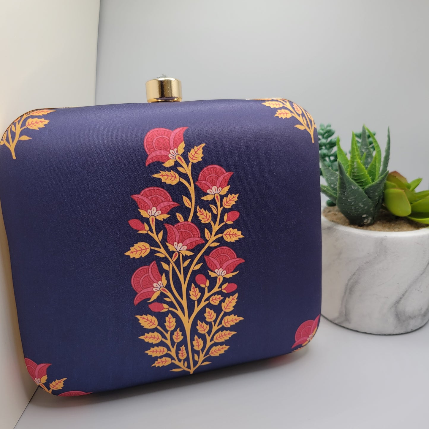 Satin clutch