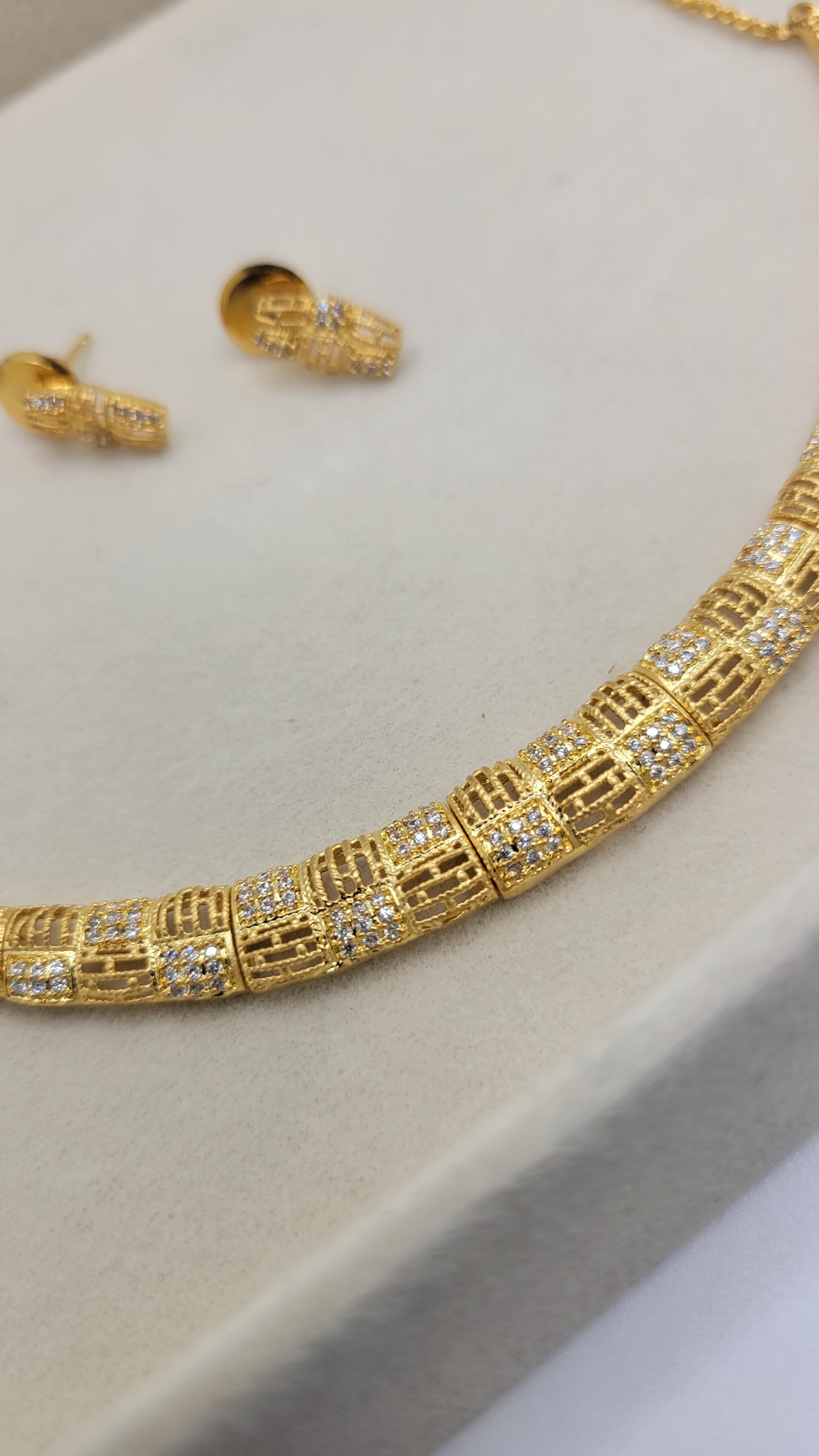 24k plated CZ necklace