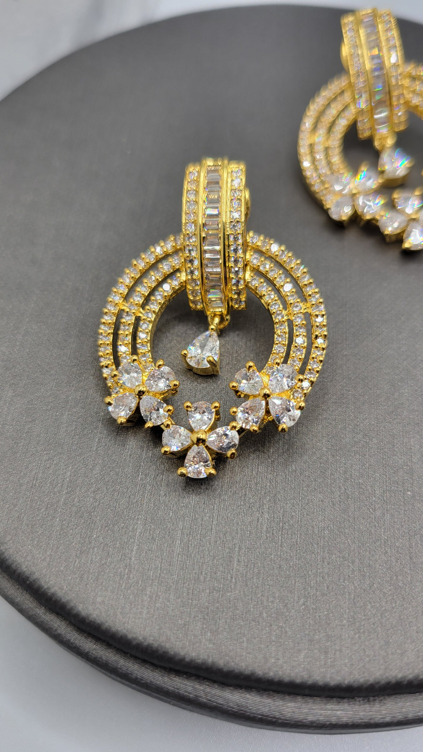 24K plated CZ earrings