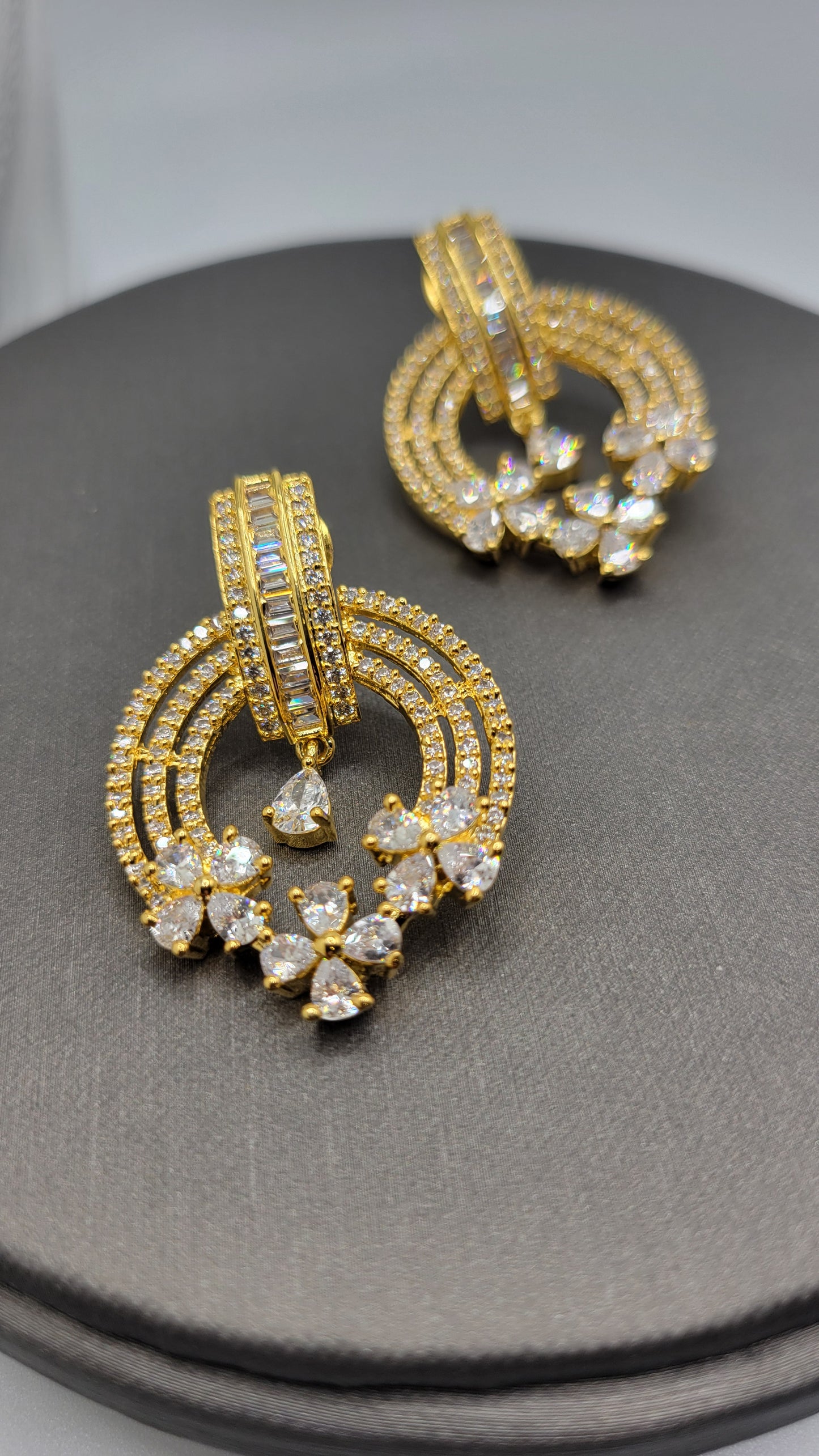 24K plated CZ earrings