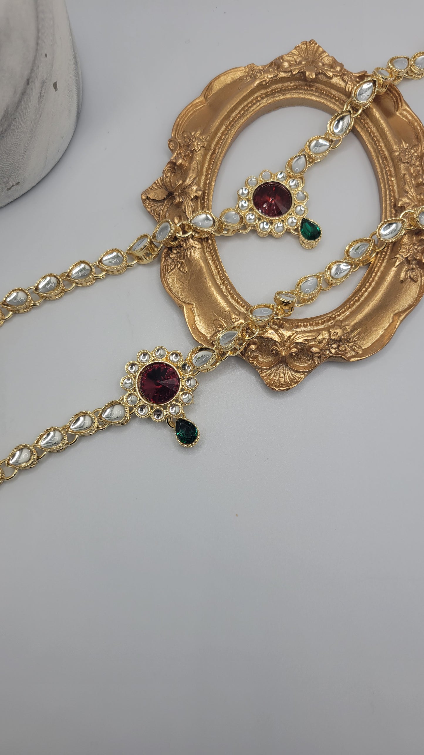 Kundan anklet