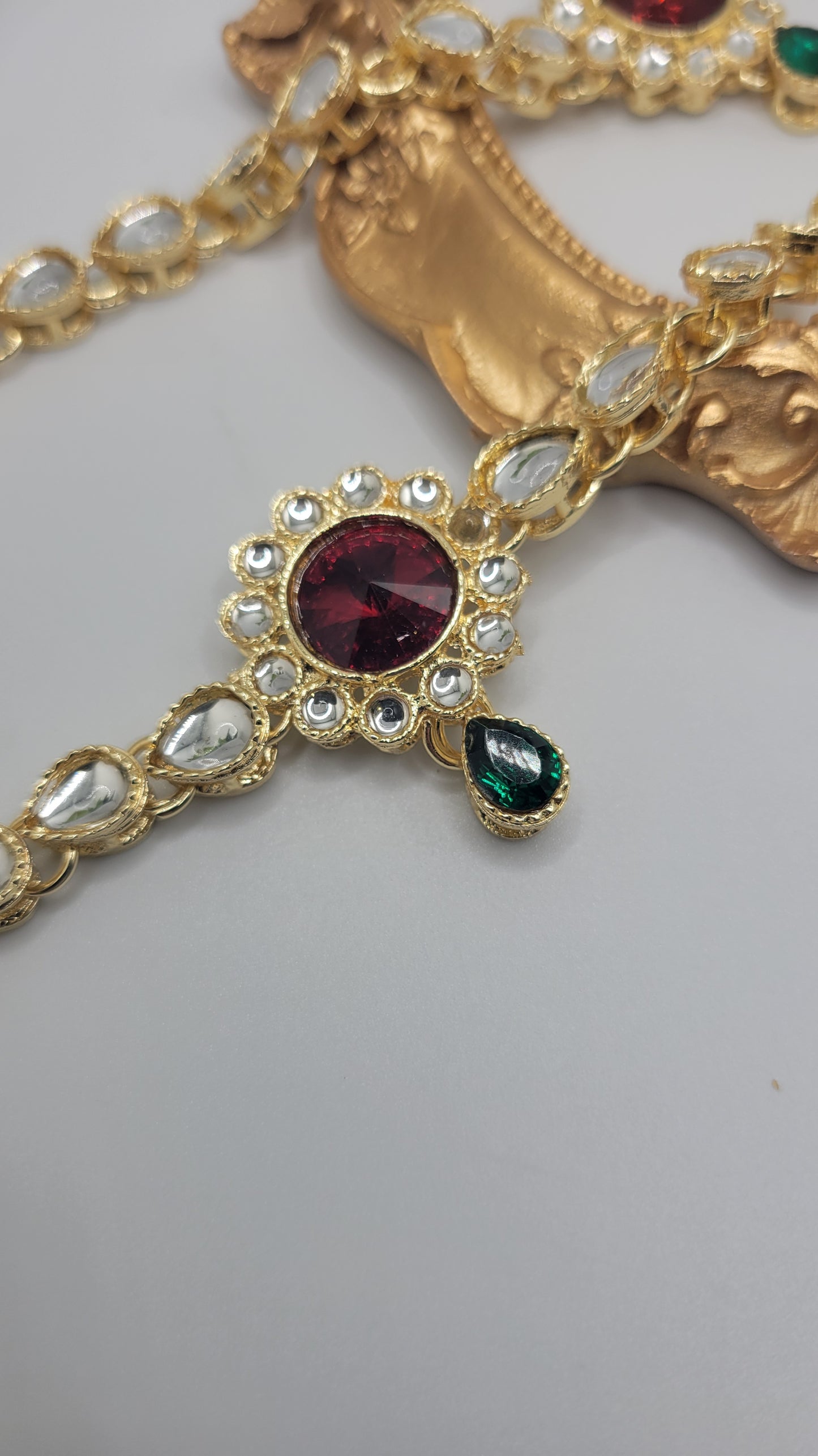 Kundan anklet