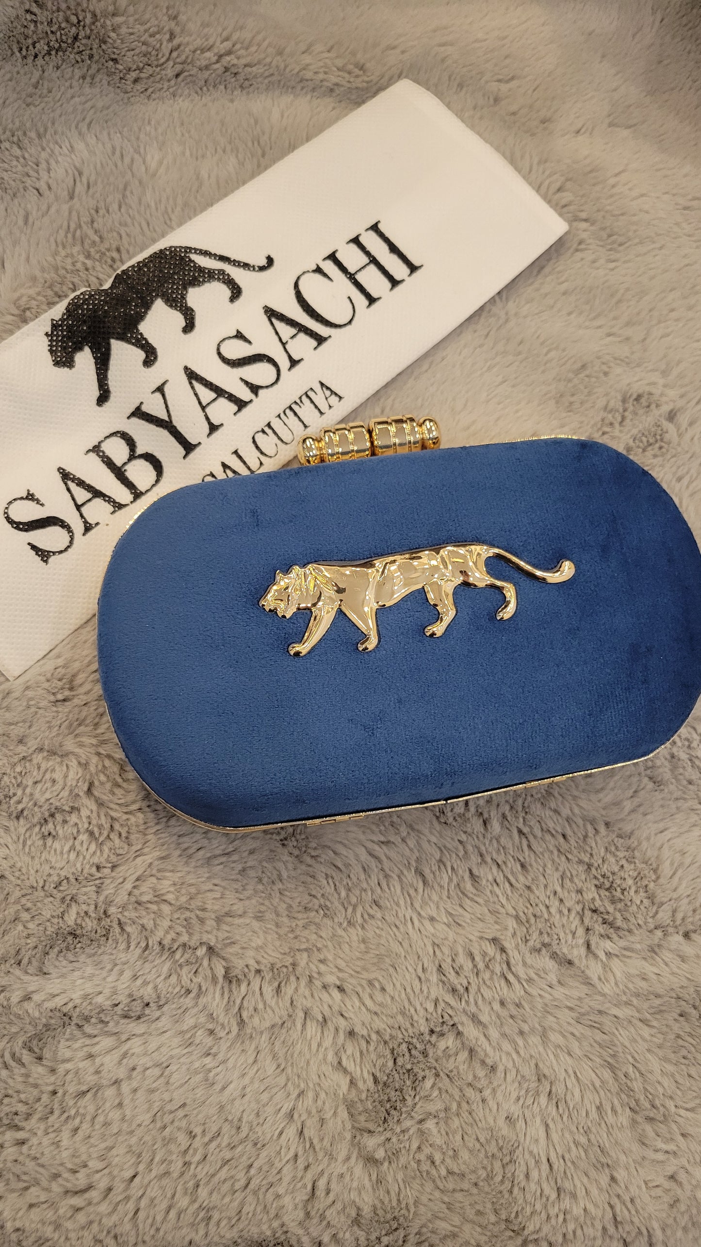 Velvet clutch