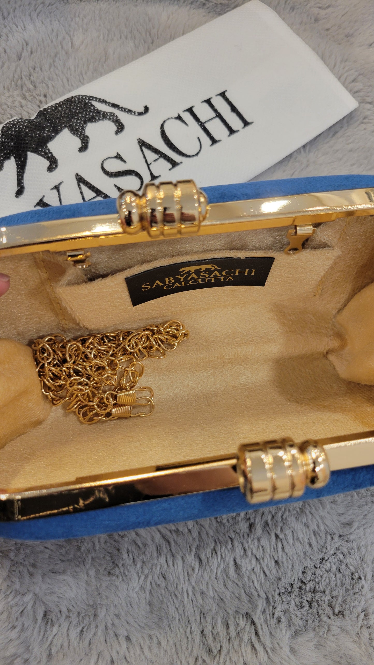 Velvet clutch