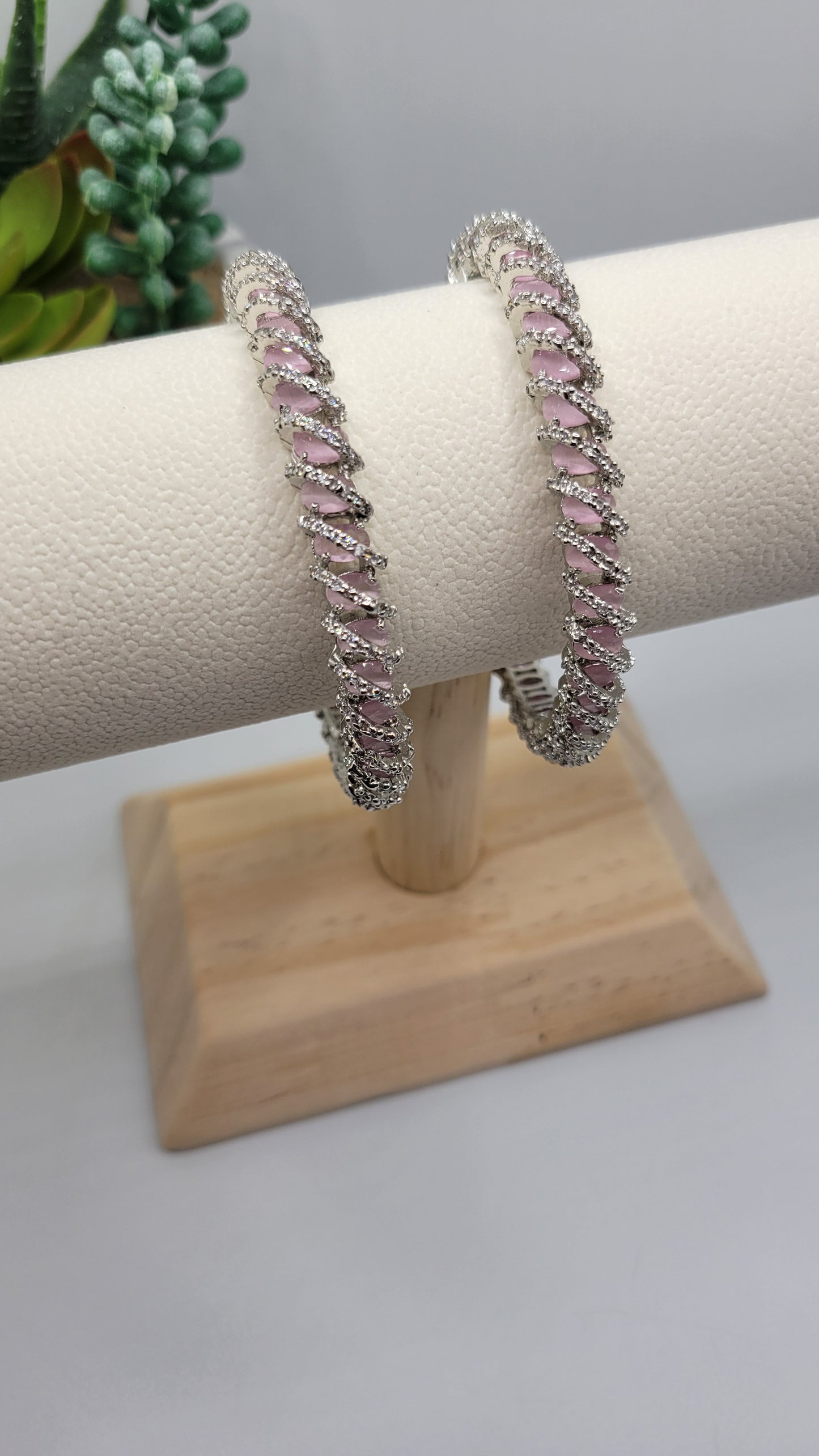 AD bangle pink stone