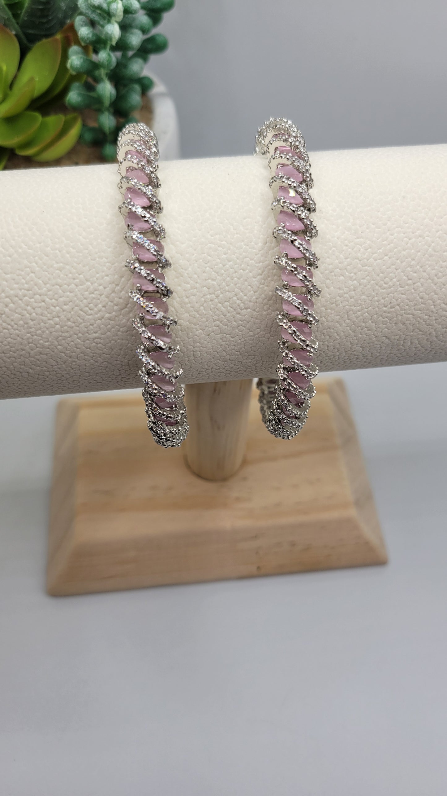 AD bangle pink stone