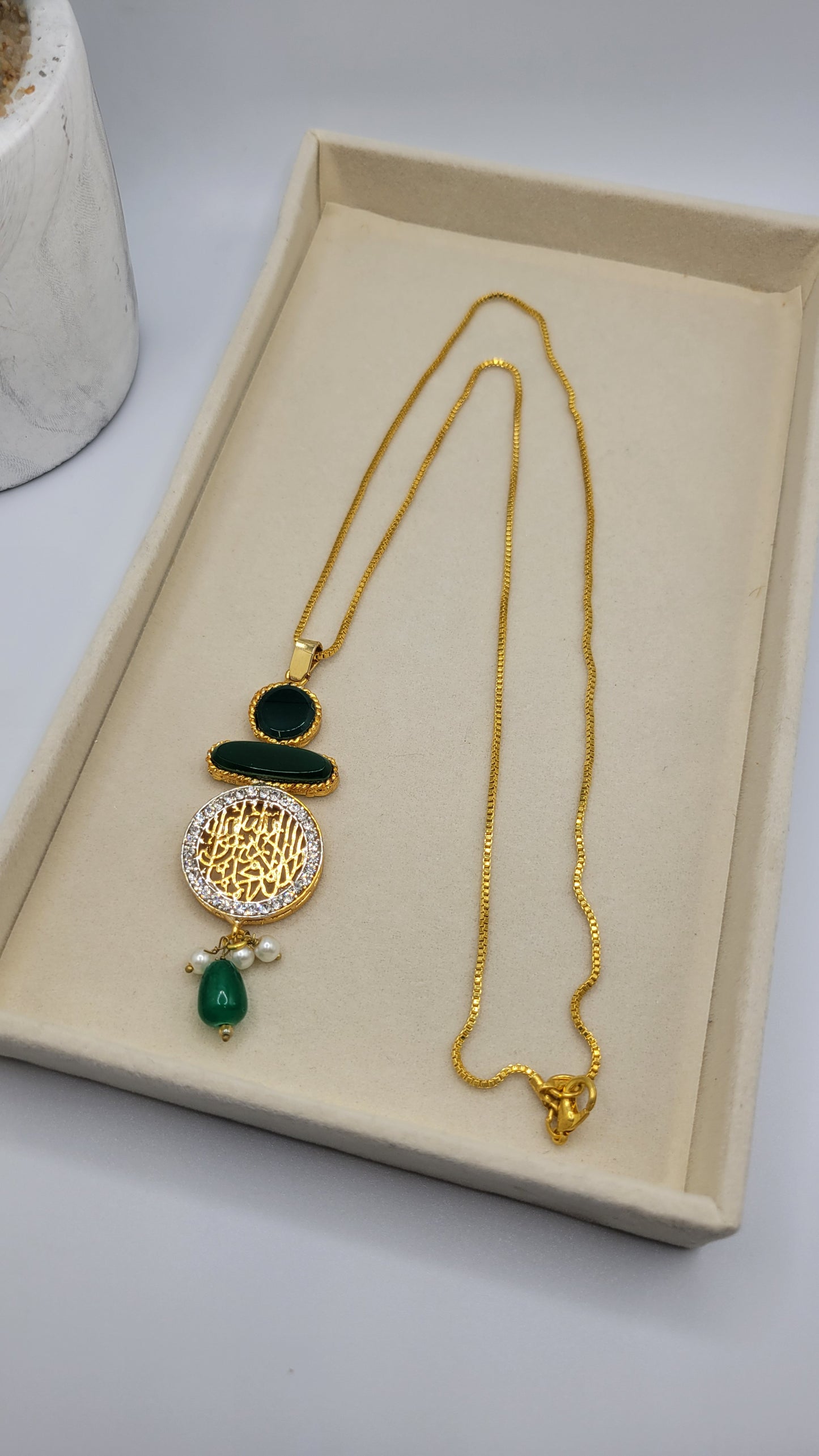 Muslim calligraphy necklace