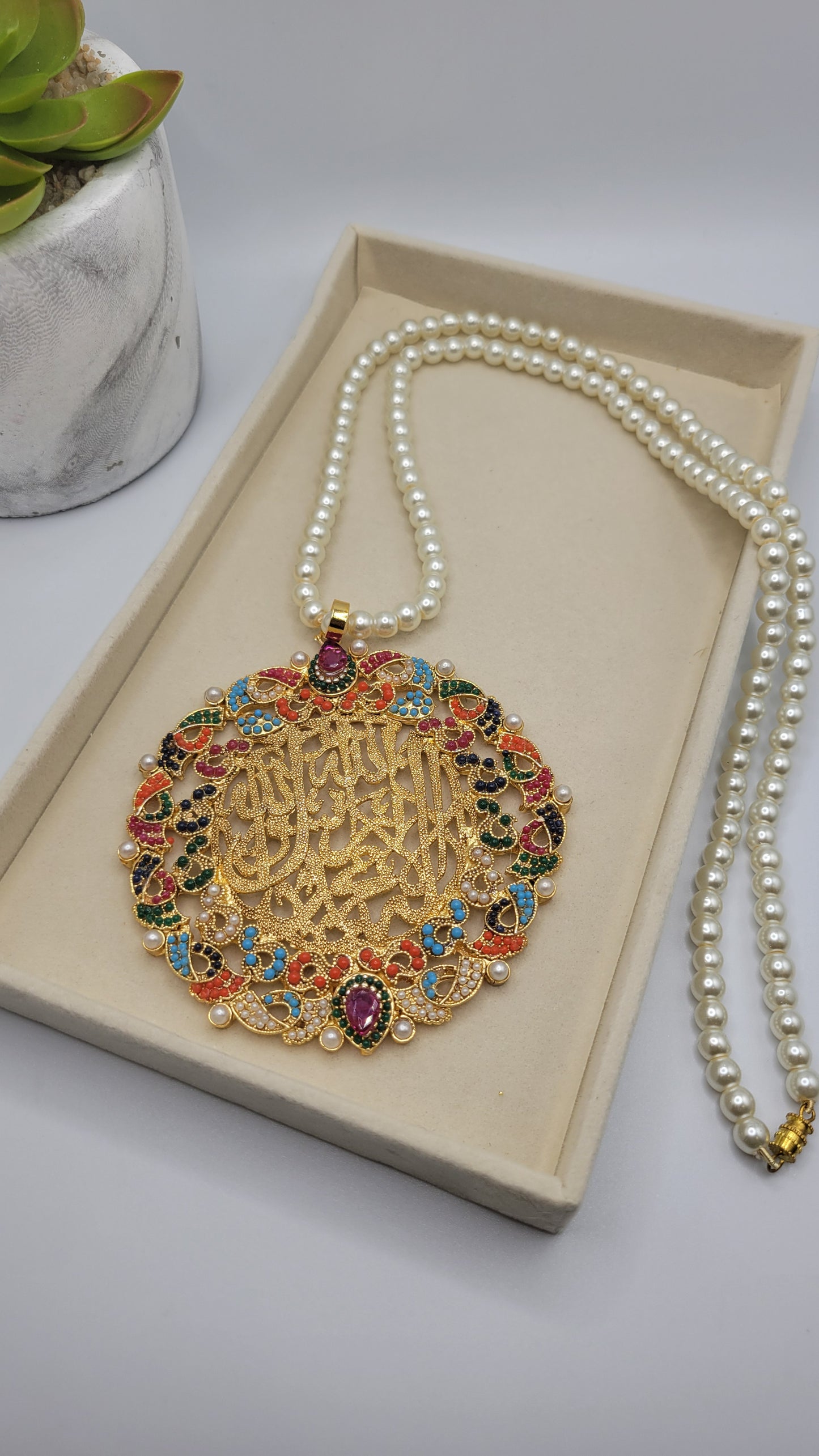 Calligraphy necklace