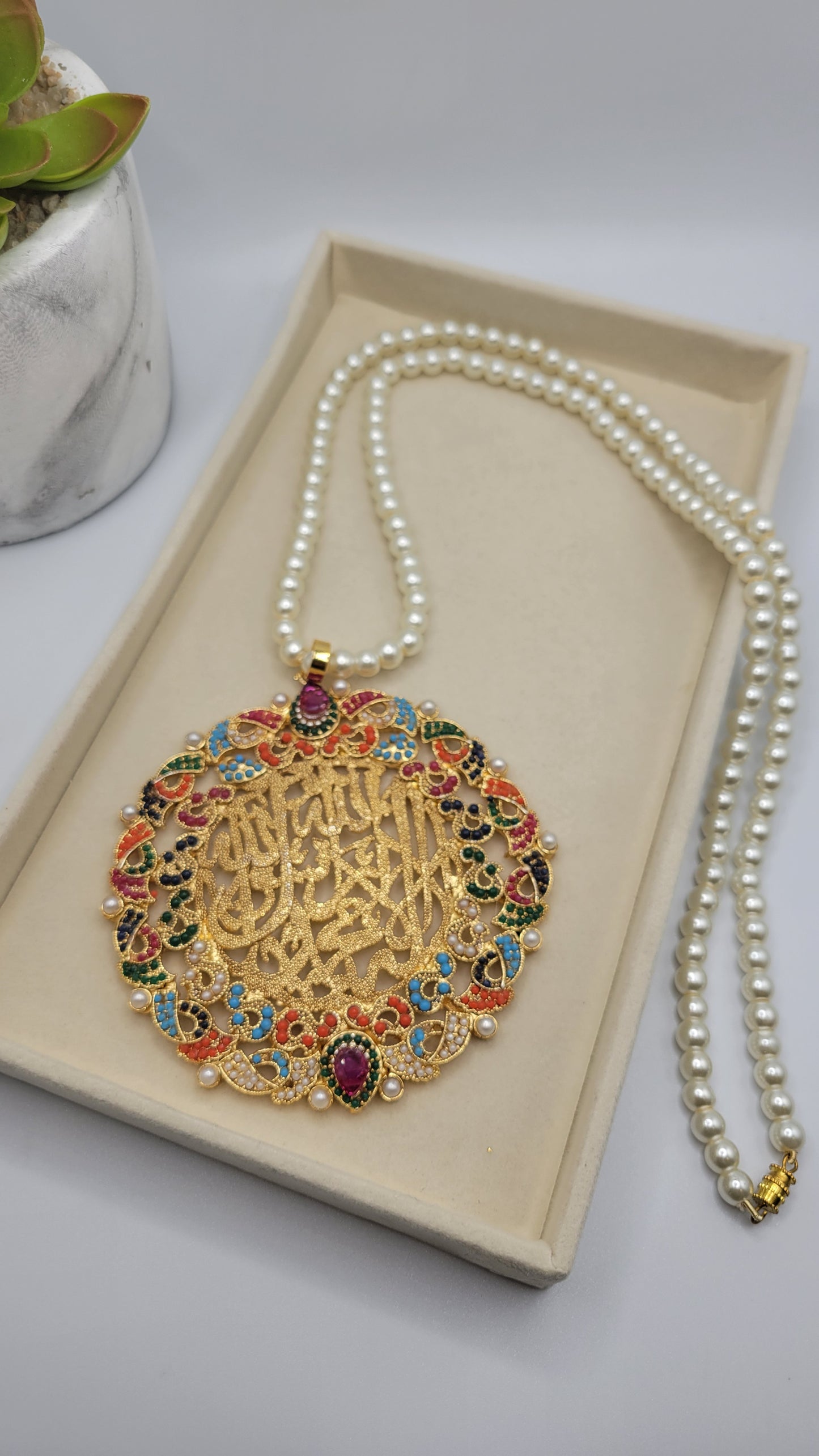 Calligraphy necklace