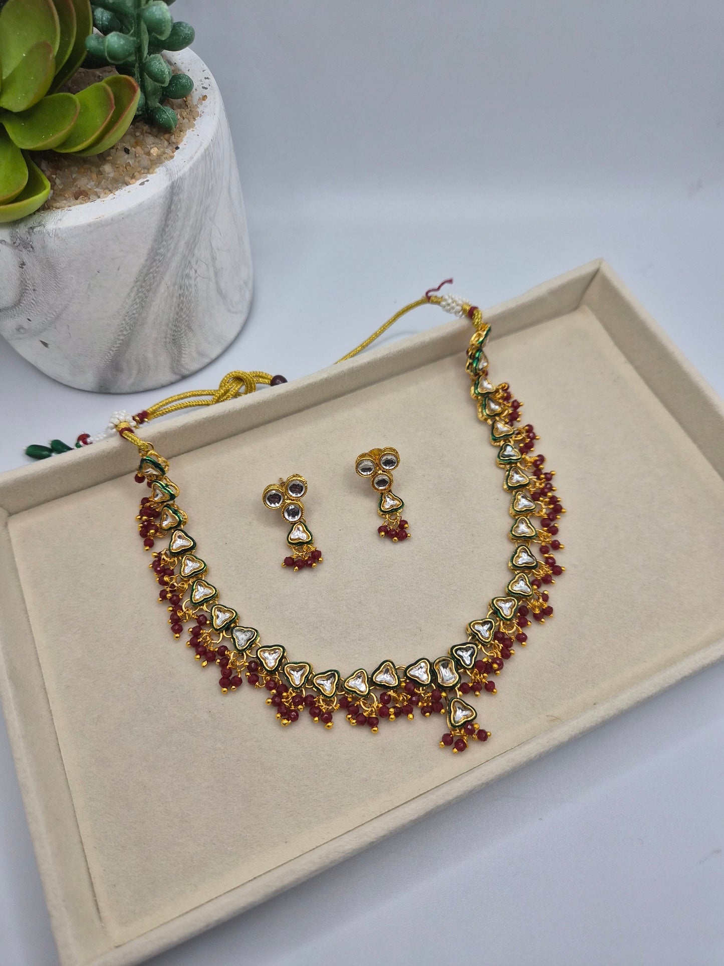 Kundan necklace set
