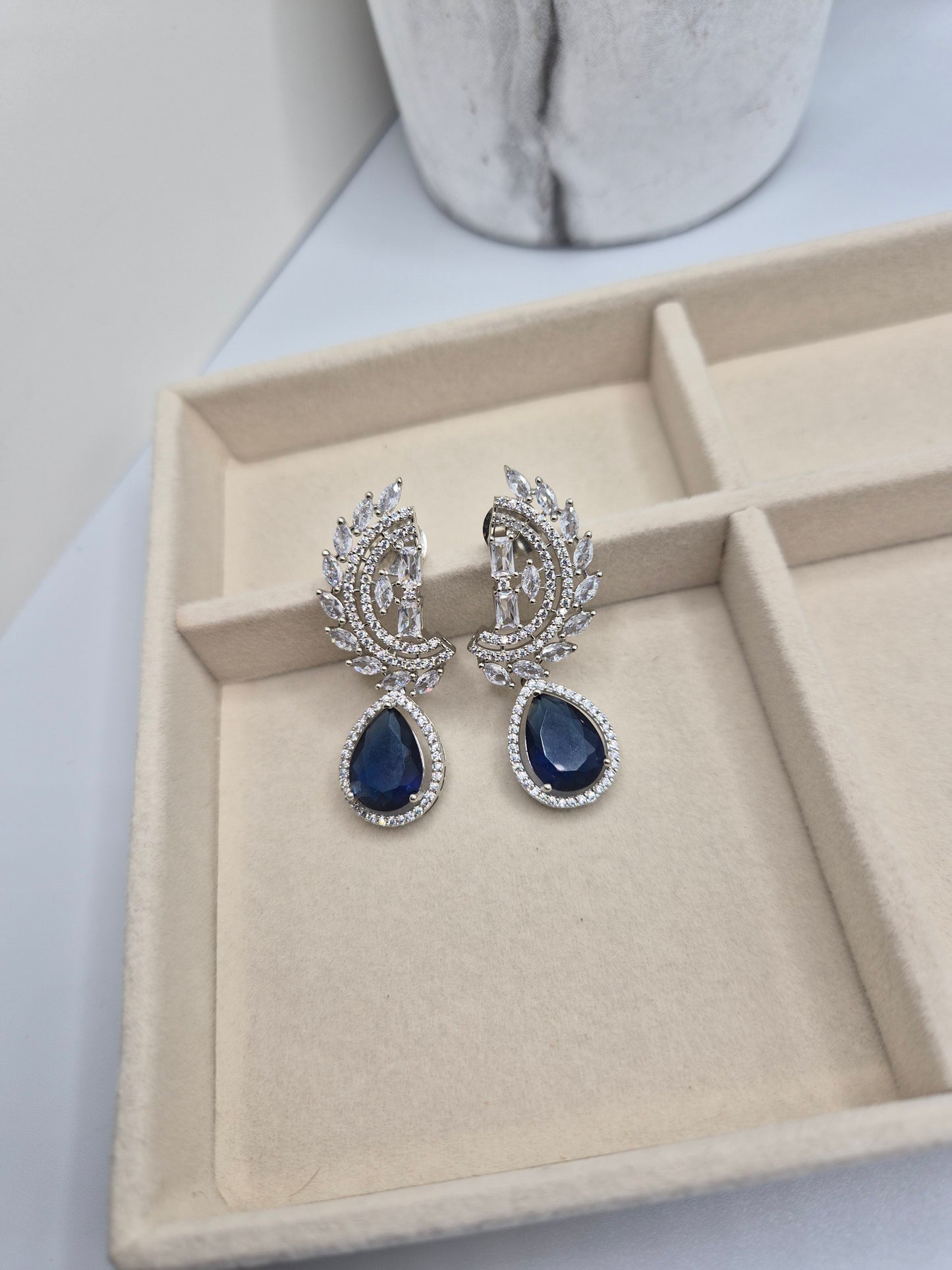 Sapphire drop earrings