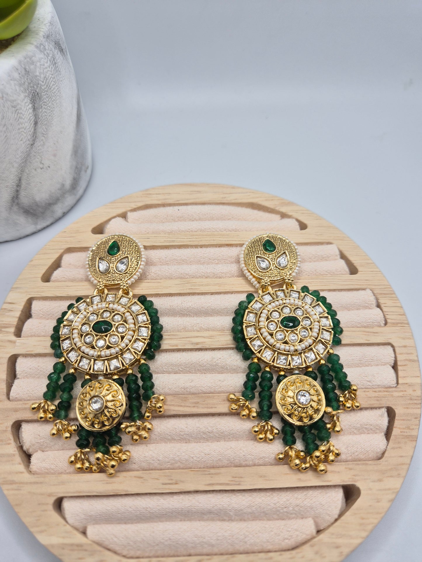 Ethnic kundan earrings