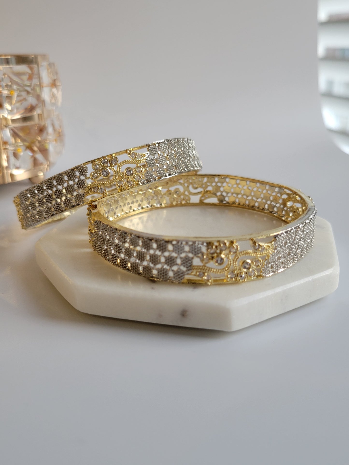 Gold plated bangles/kada