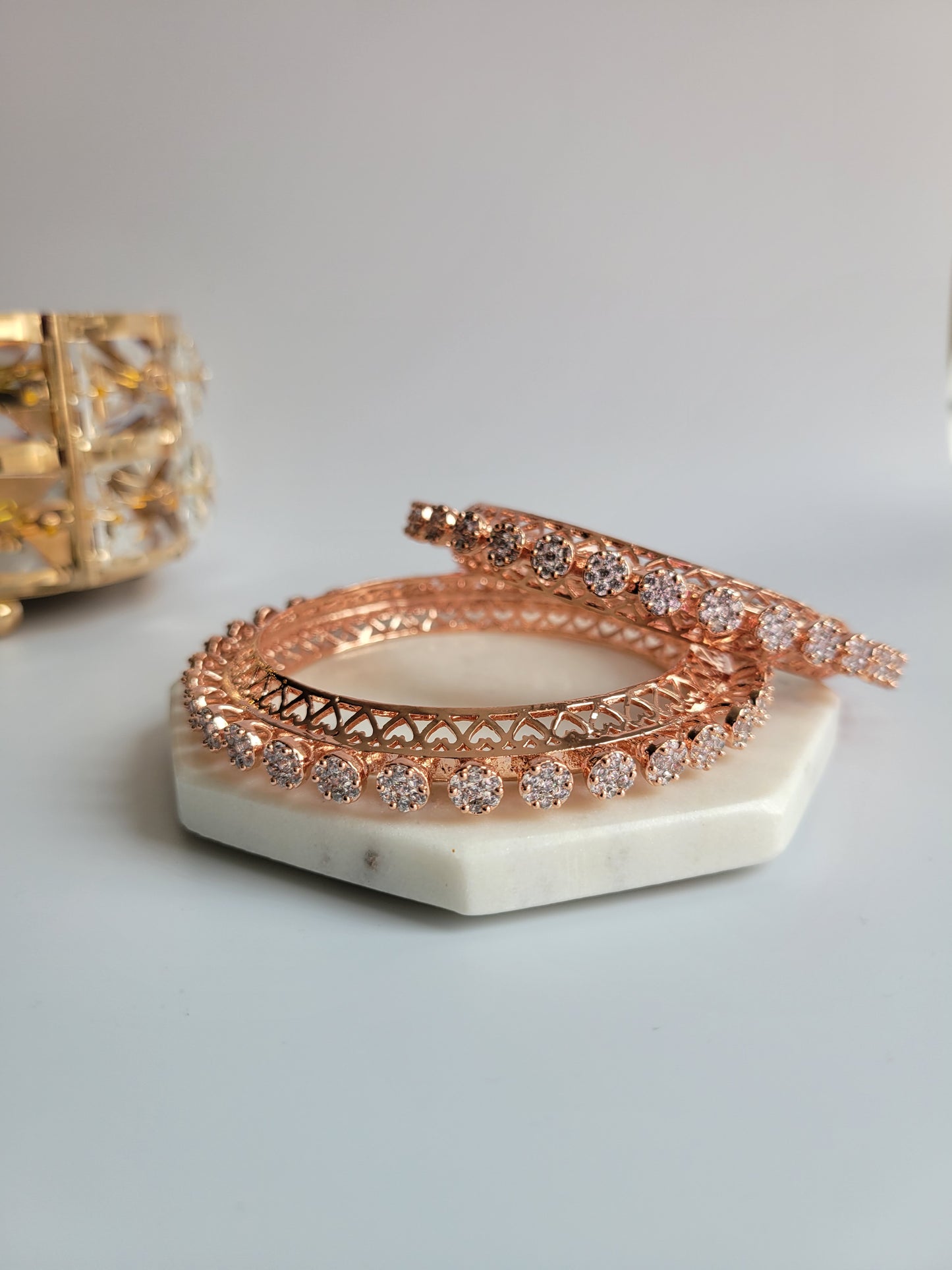 Rose Gold Raised Bangle