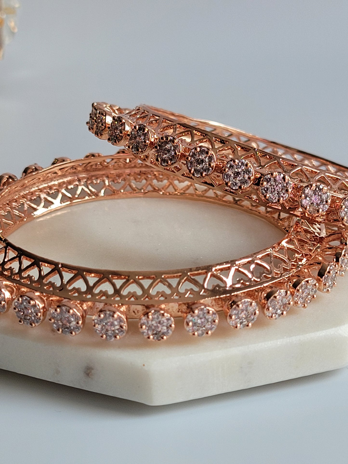 Rose Gold Raised Bangle