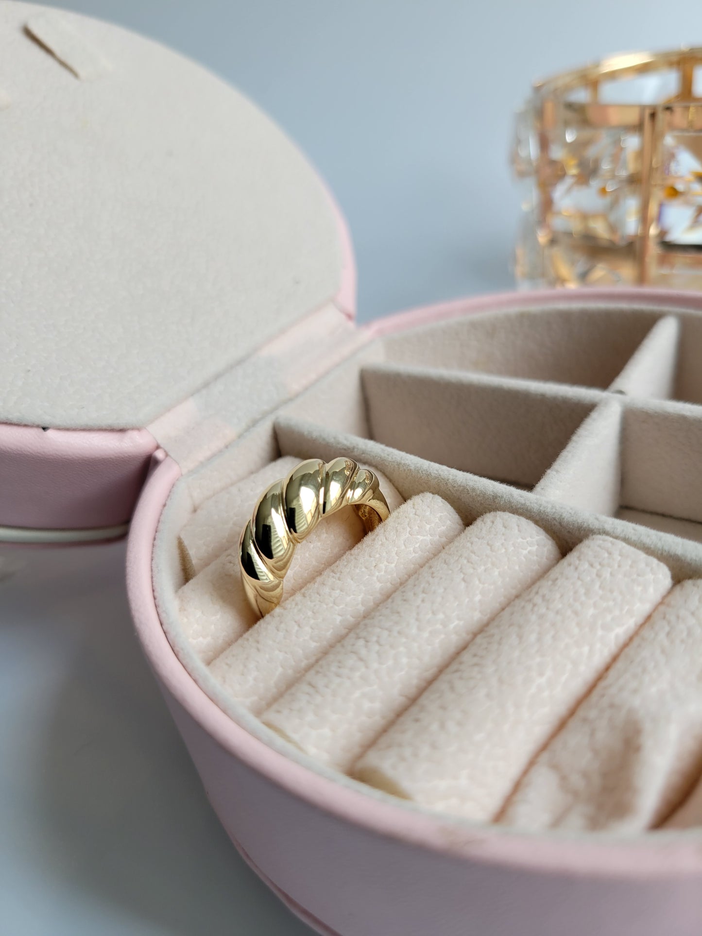 18K GF Croissant Dome Ring