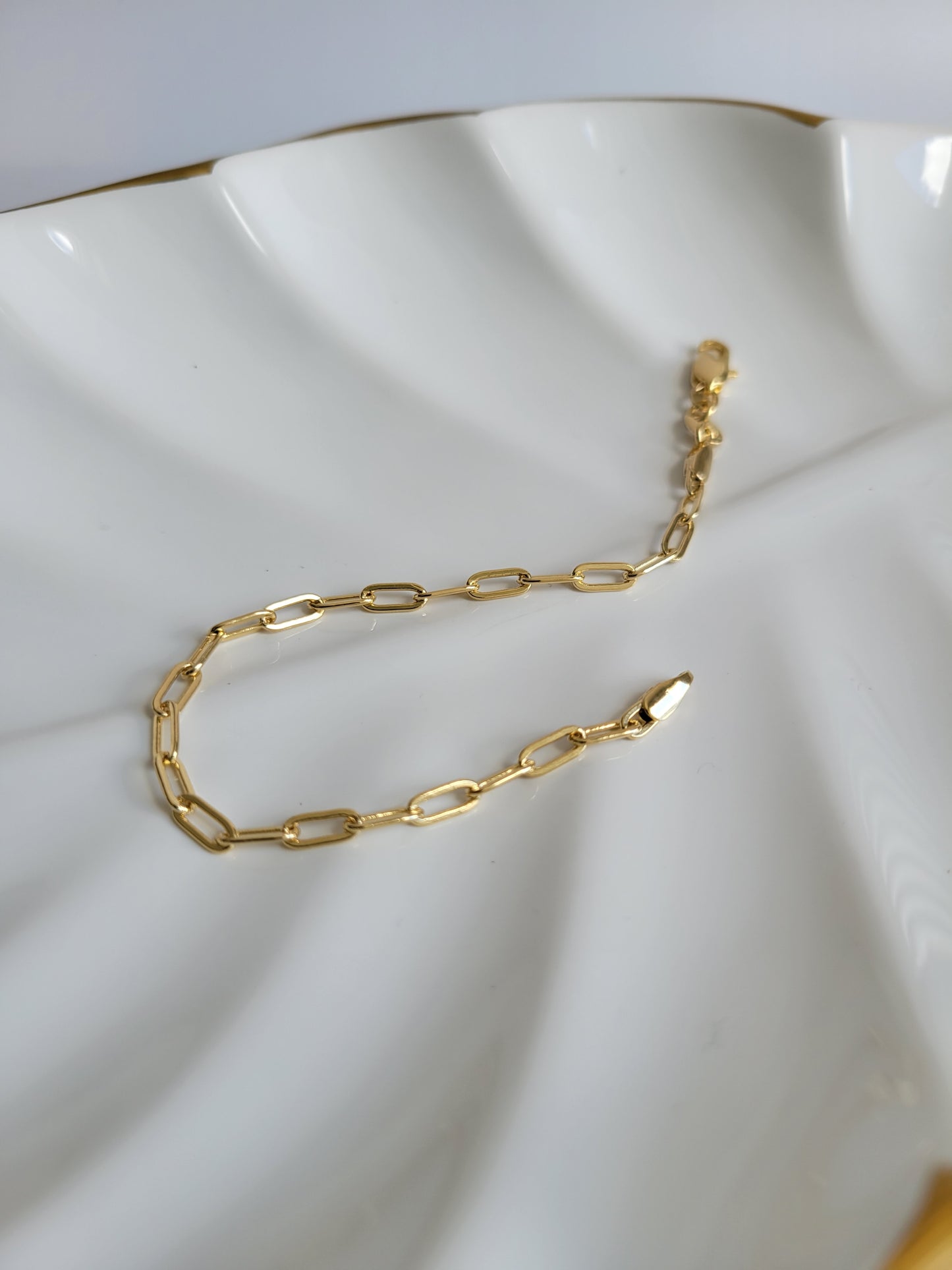 18K Paperclip Bracelet