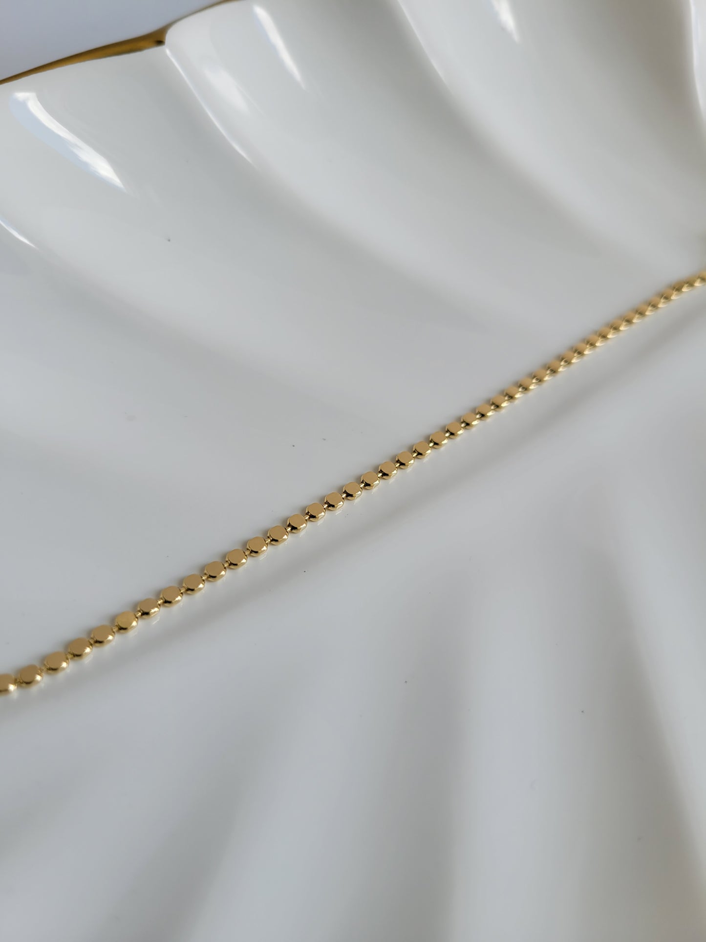 18K Gold Filled Flat Bracelet