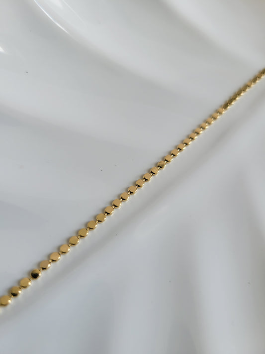 18K Gold Filled Flat Bracelet