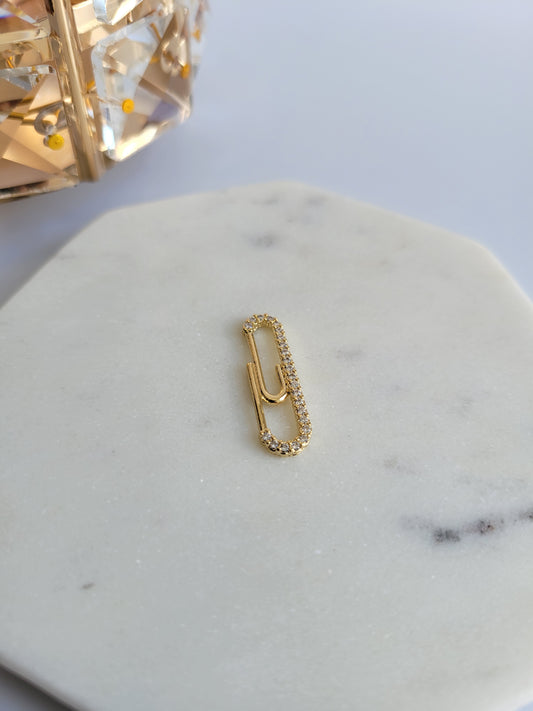 18K Gold Filled Paperclip Charm