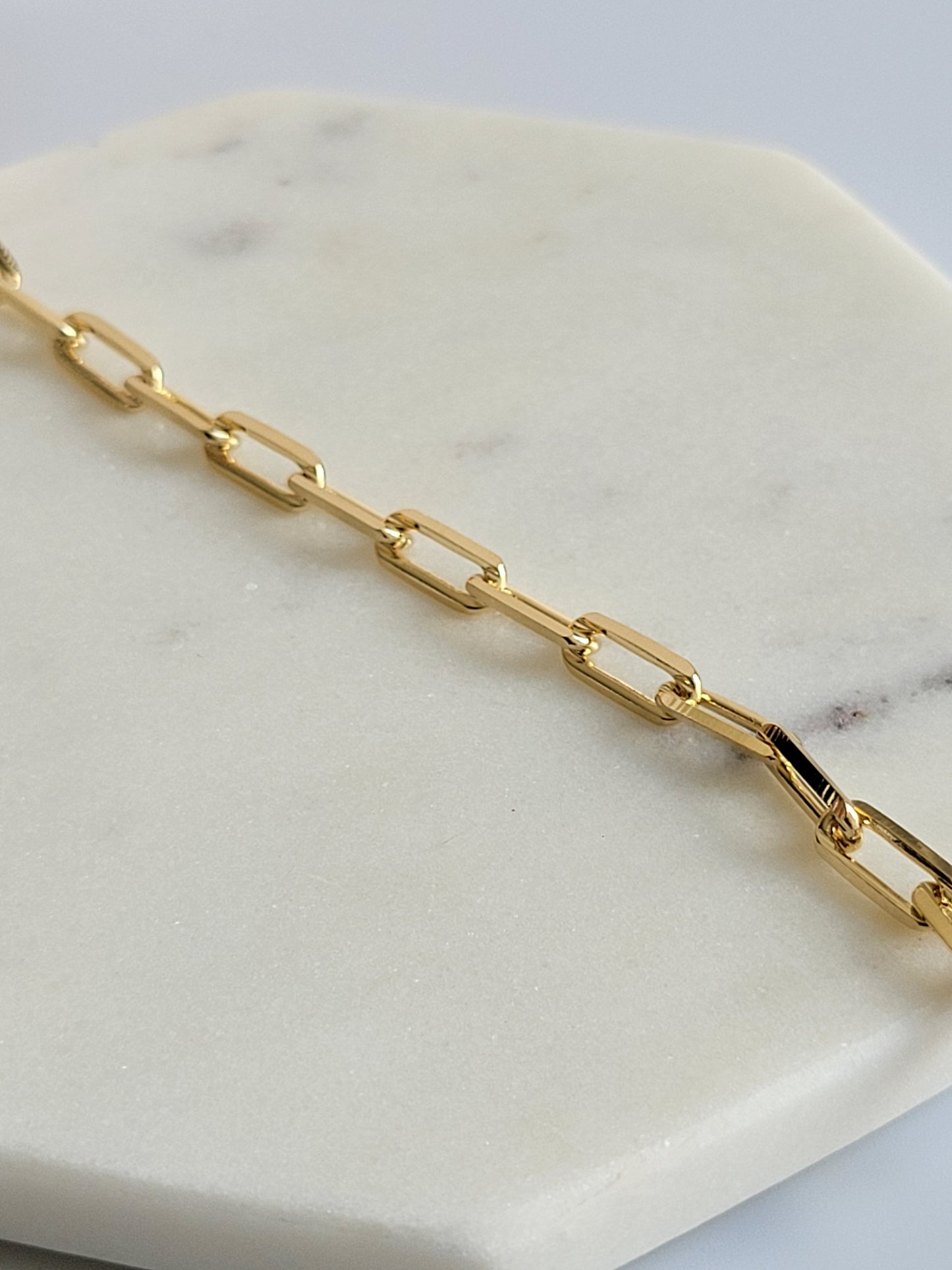 18K Gold Filled Large Paperclip Bracelet