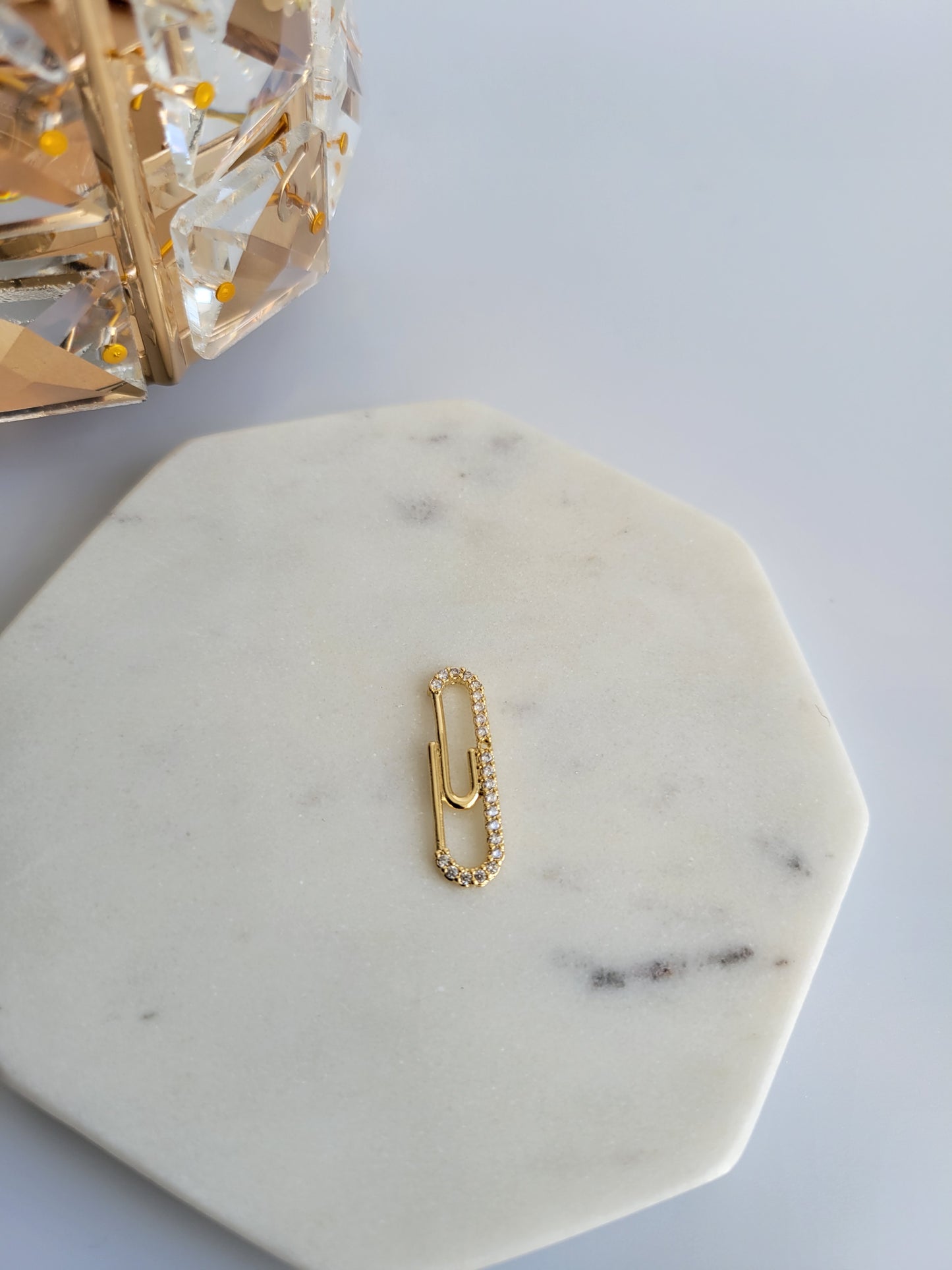 18K Gold Filled Paperclip Charm - IP