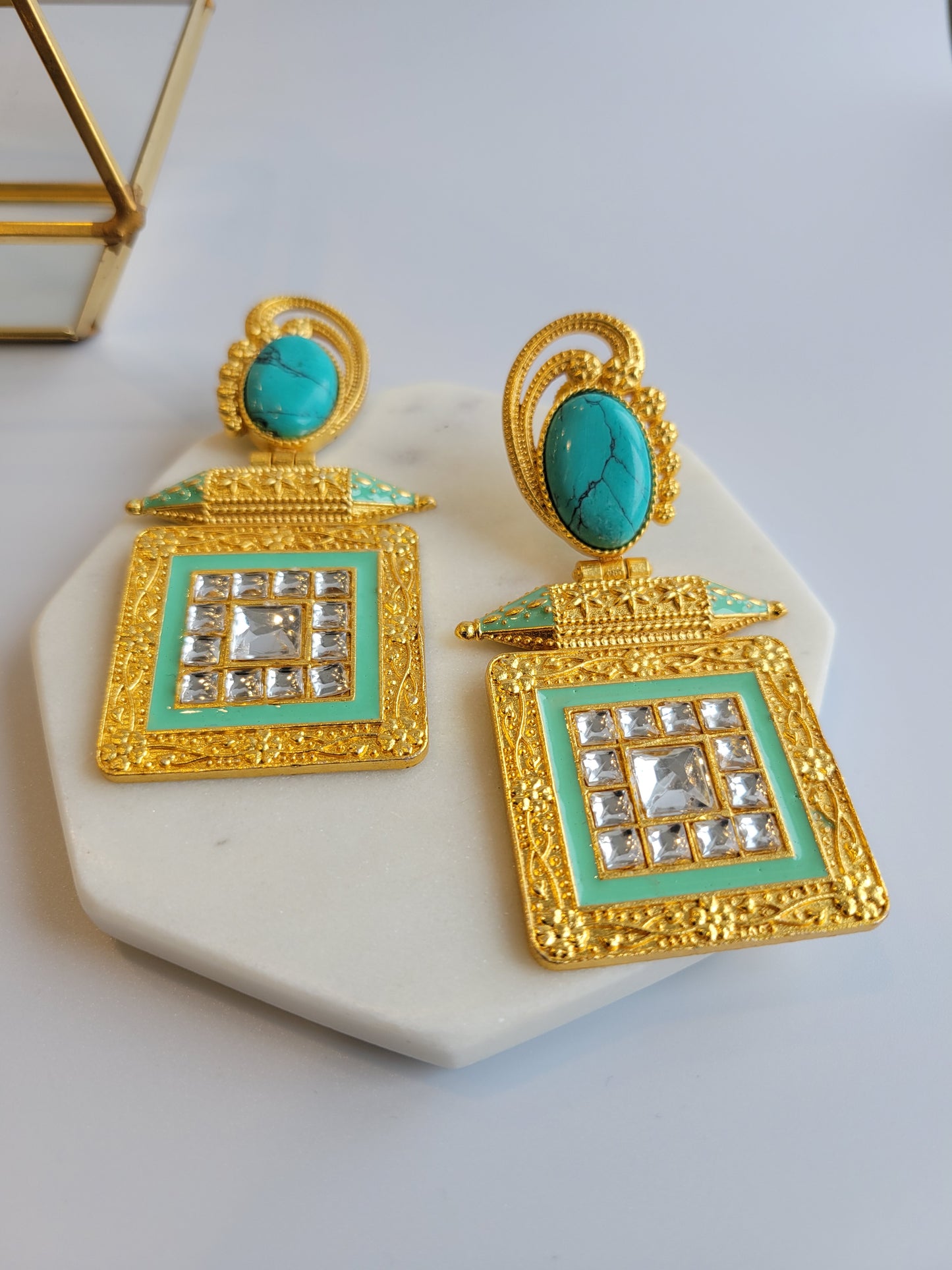 Meenakari Kundan Earrings