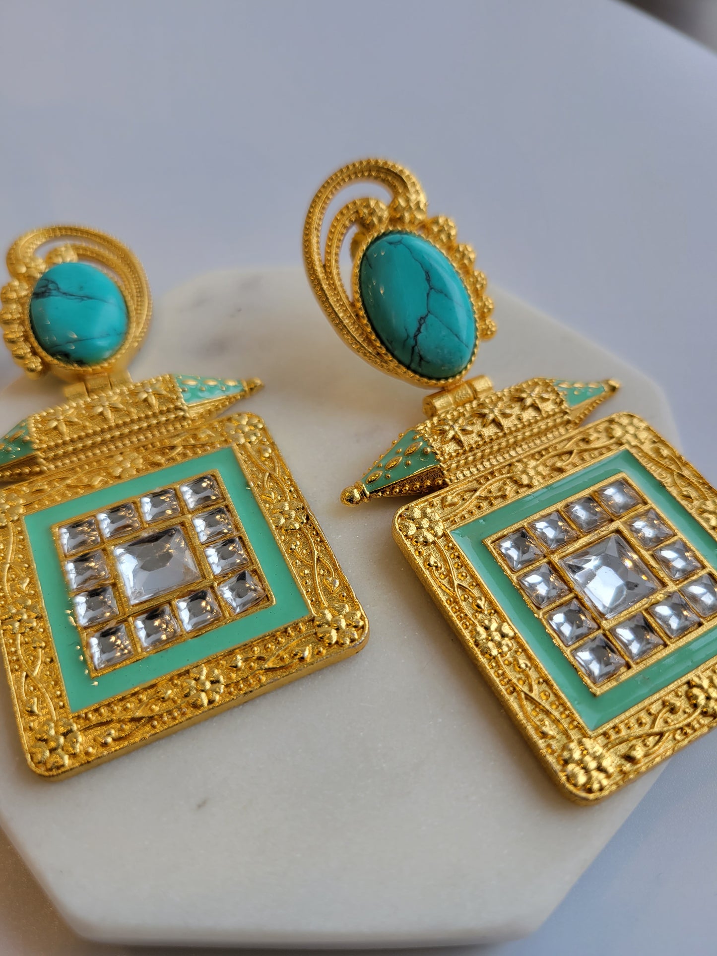 Meenakari Kundan Earrings