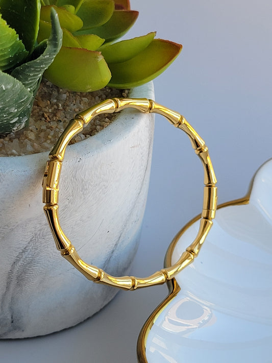 18K Bamboo Bangle