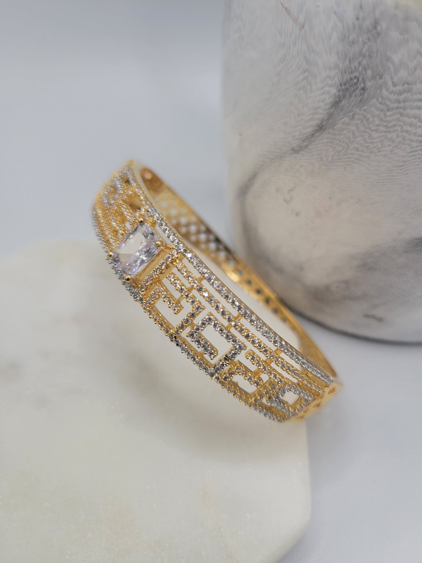 Gold plated bangle