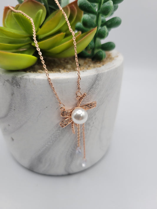 SS Rose gold necklace