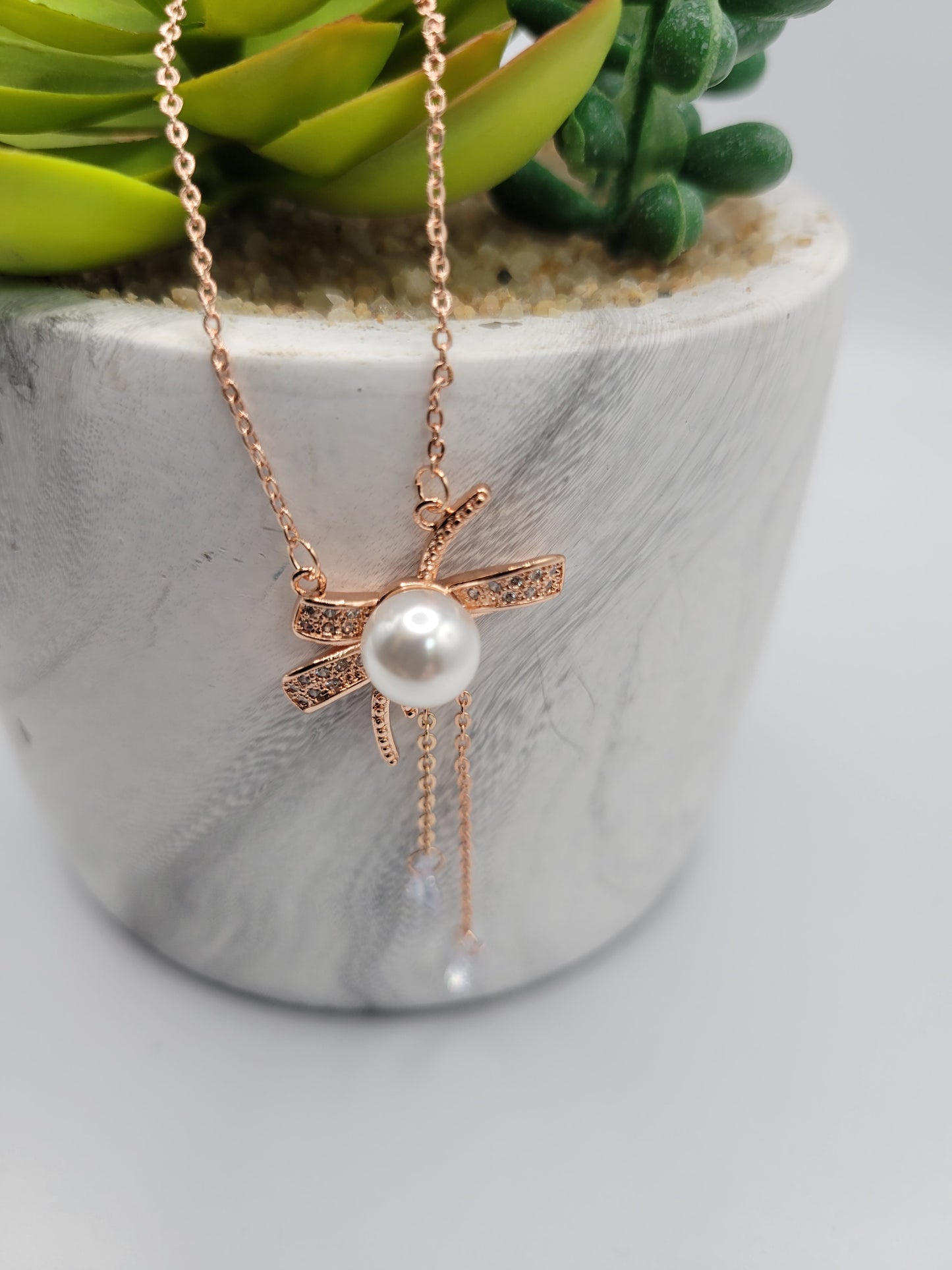 SS Rose gold necklace