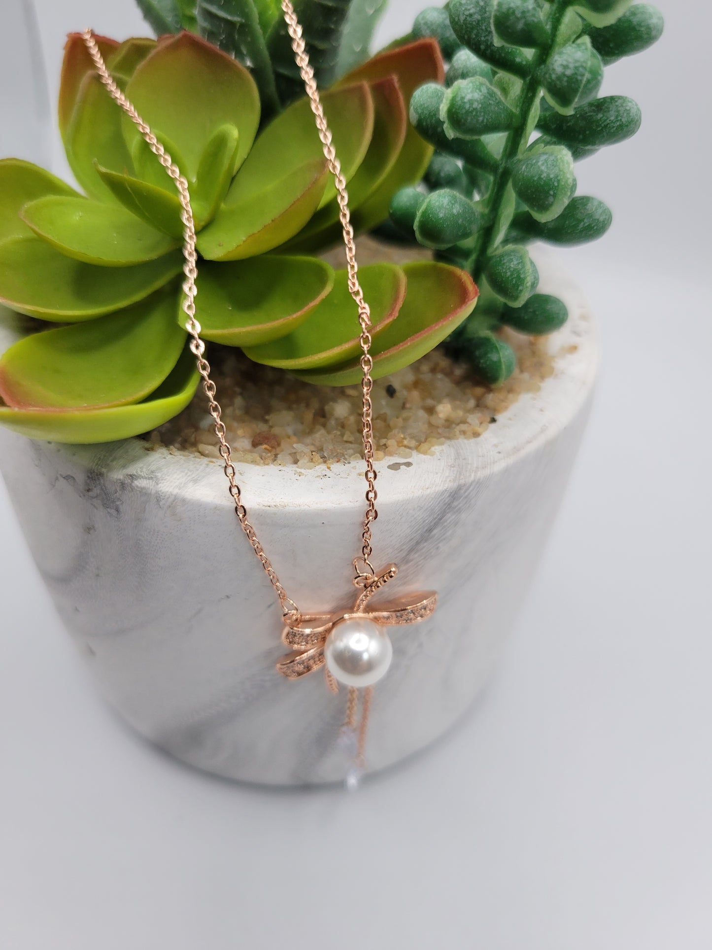 SS Rose gold necklace