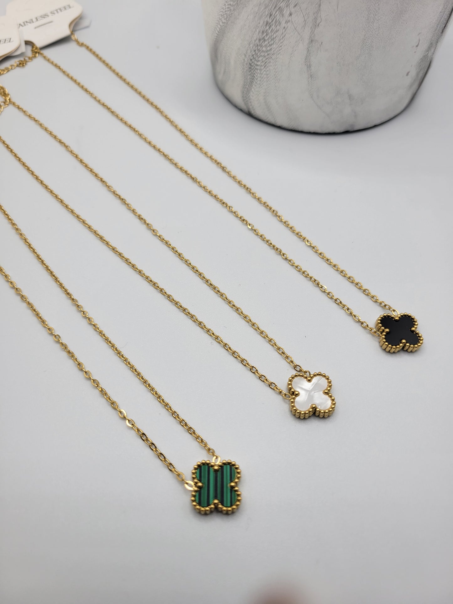 18k clover necklace