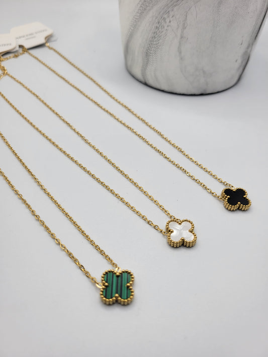 18k clover necklace