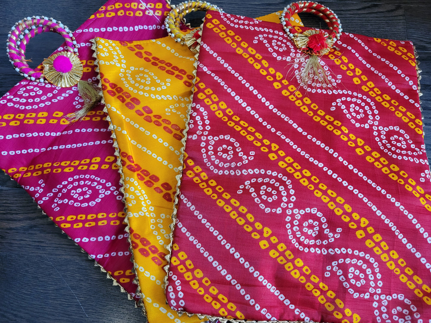 Ethnic bandhani gift bag/garment bag/saree bag