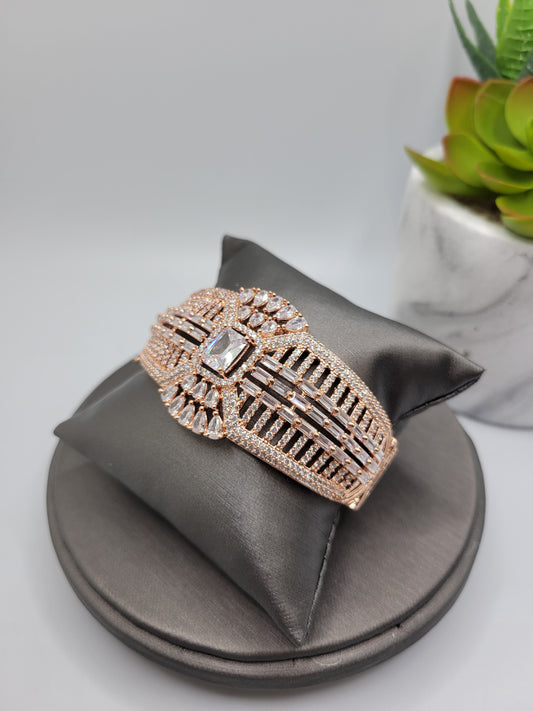 Rose gold AD bangle