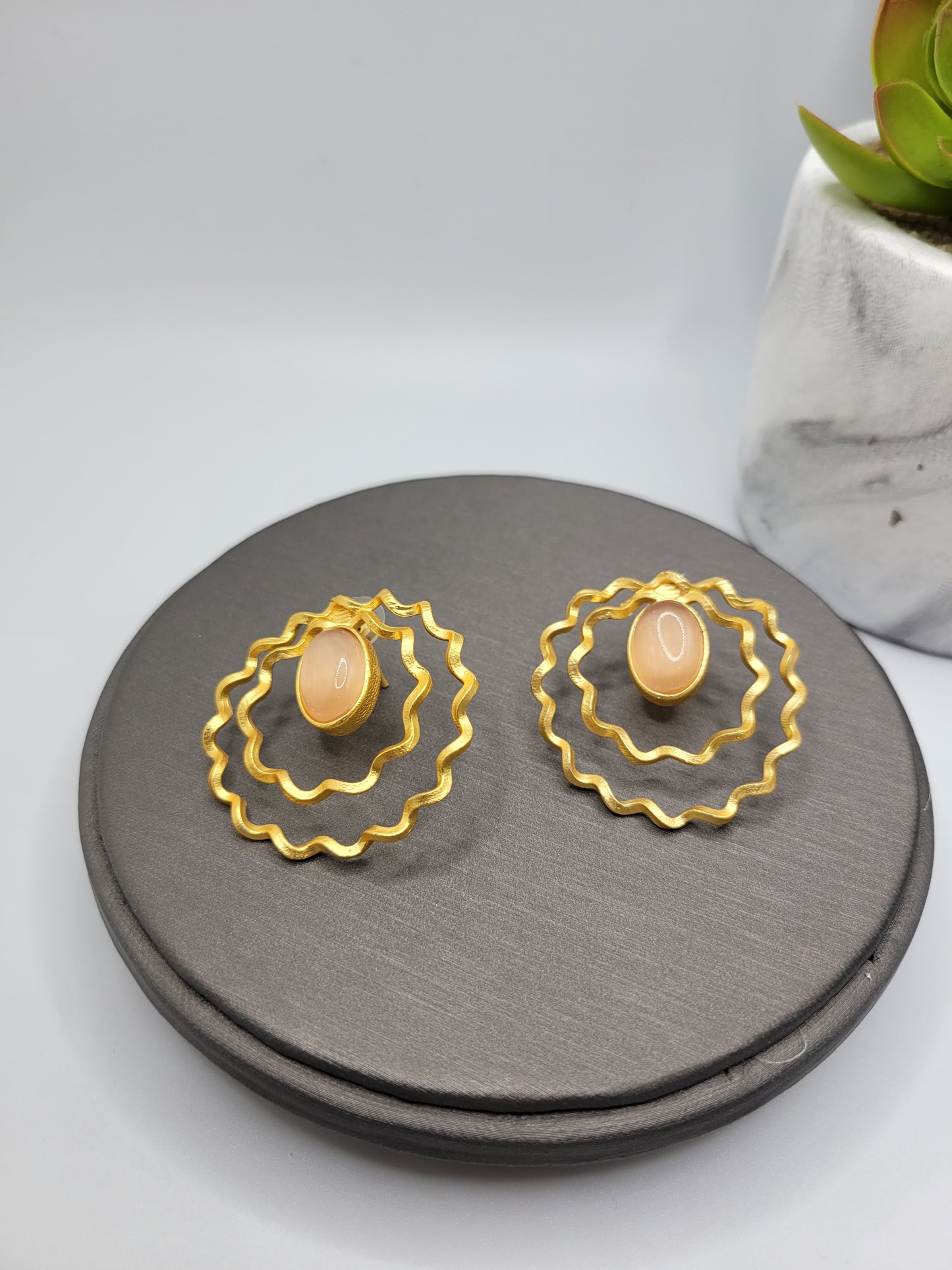 Brass earrings