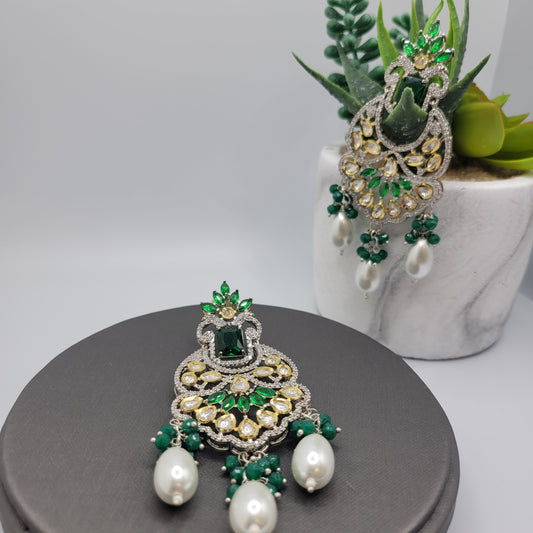 Tyaani Kundan Chandelier Earrings