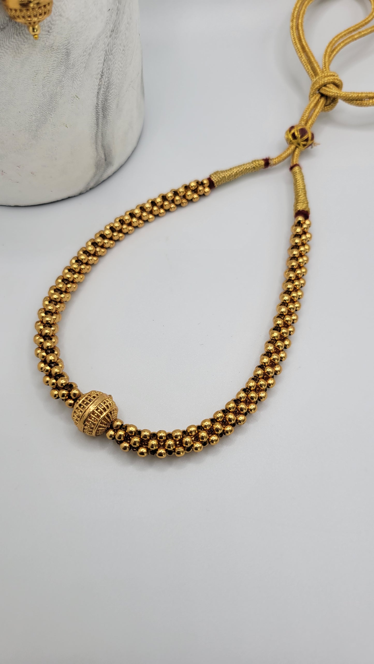 Antique gold plated beaded set