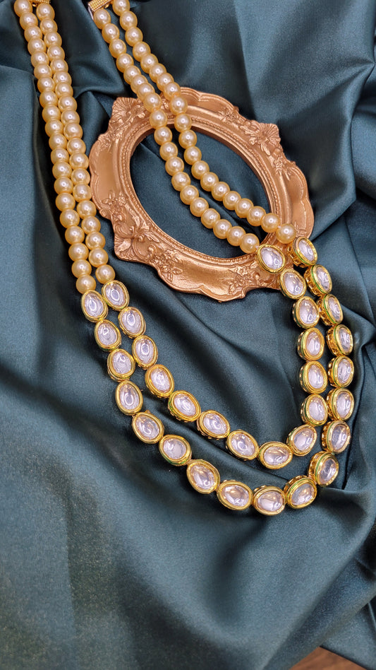 Kundan pearl mala