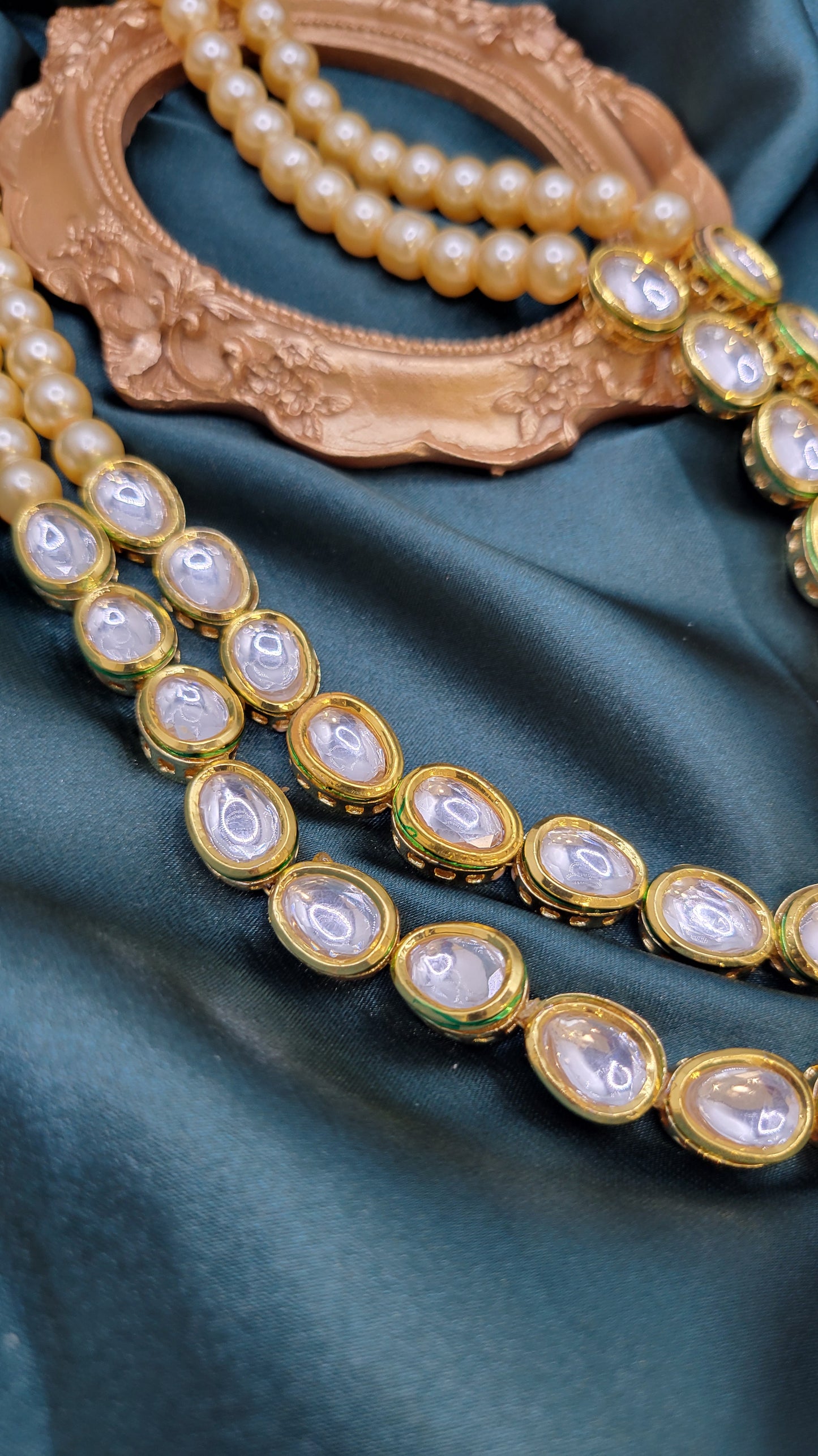 Kundan pearl mala