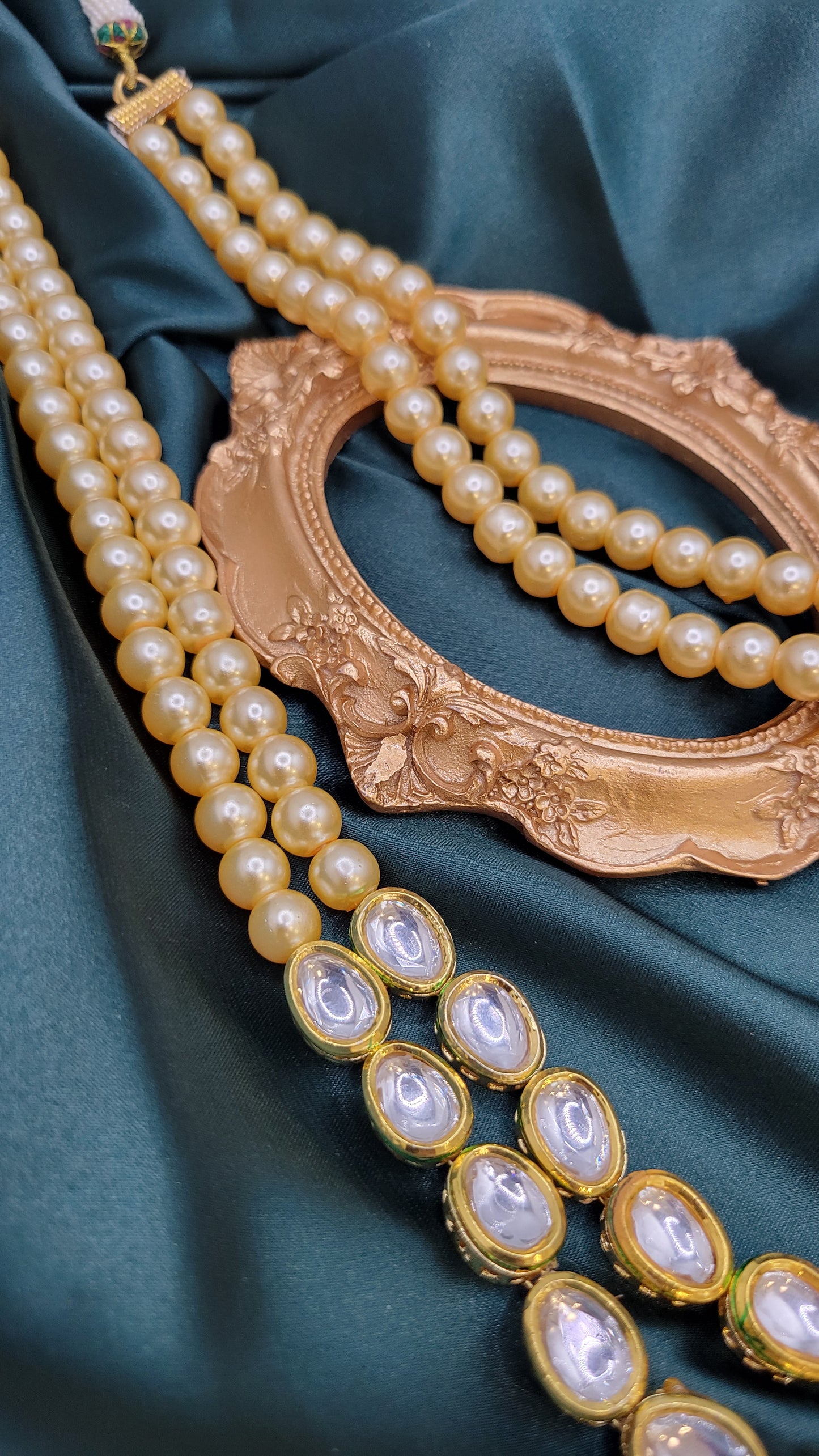 Kundan pearl mala