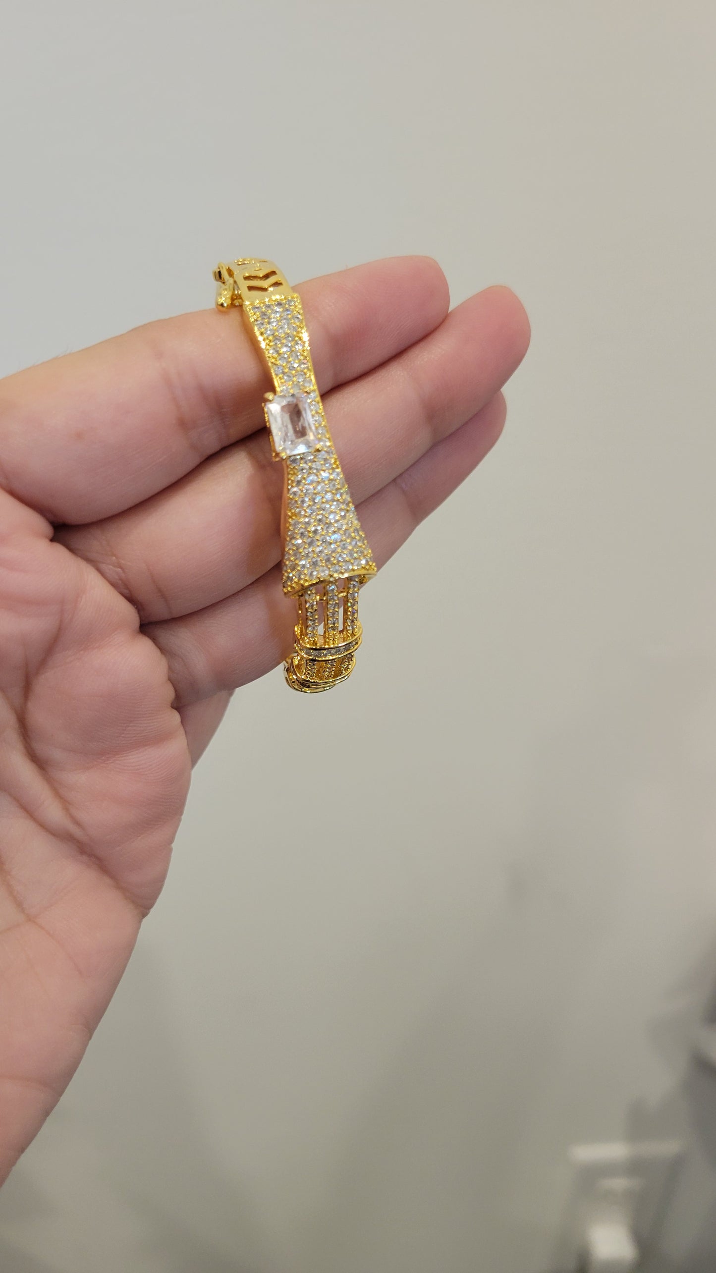 24k plated CZ bangle