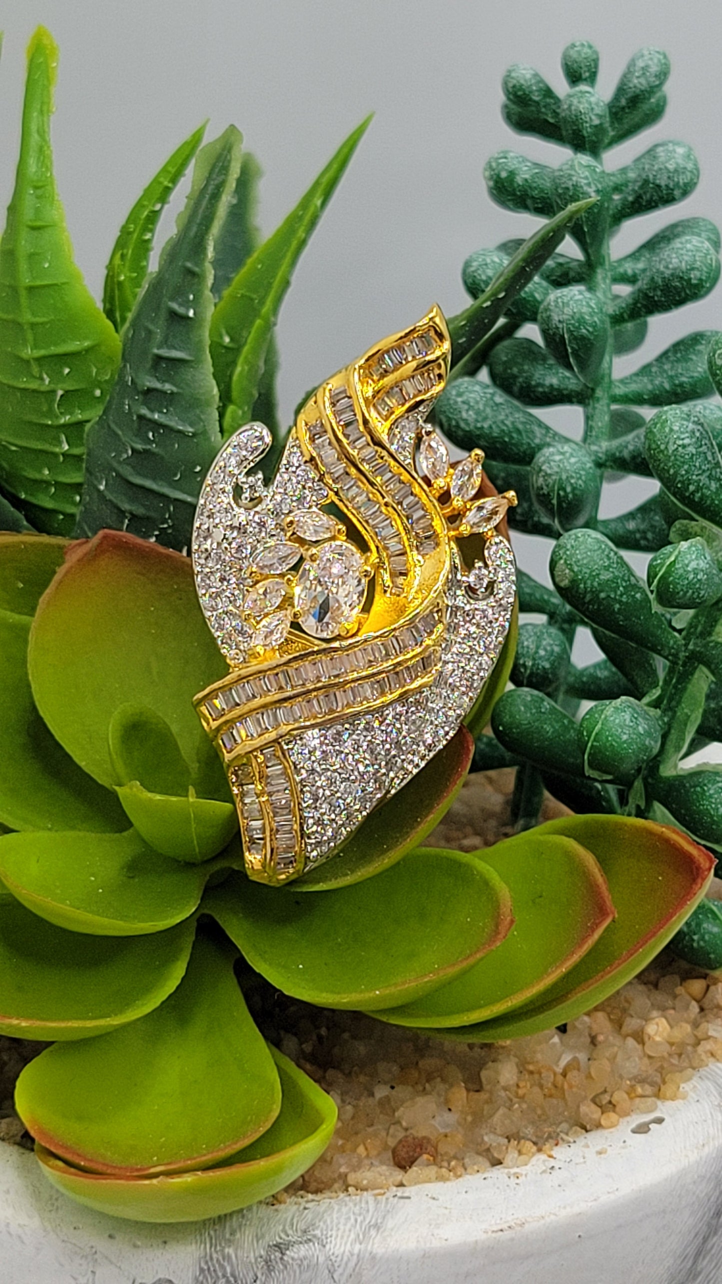 24k plated CZ ring