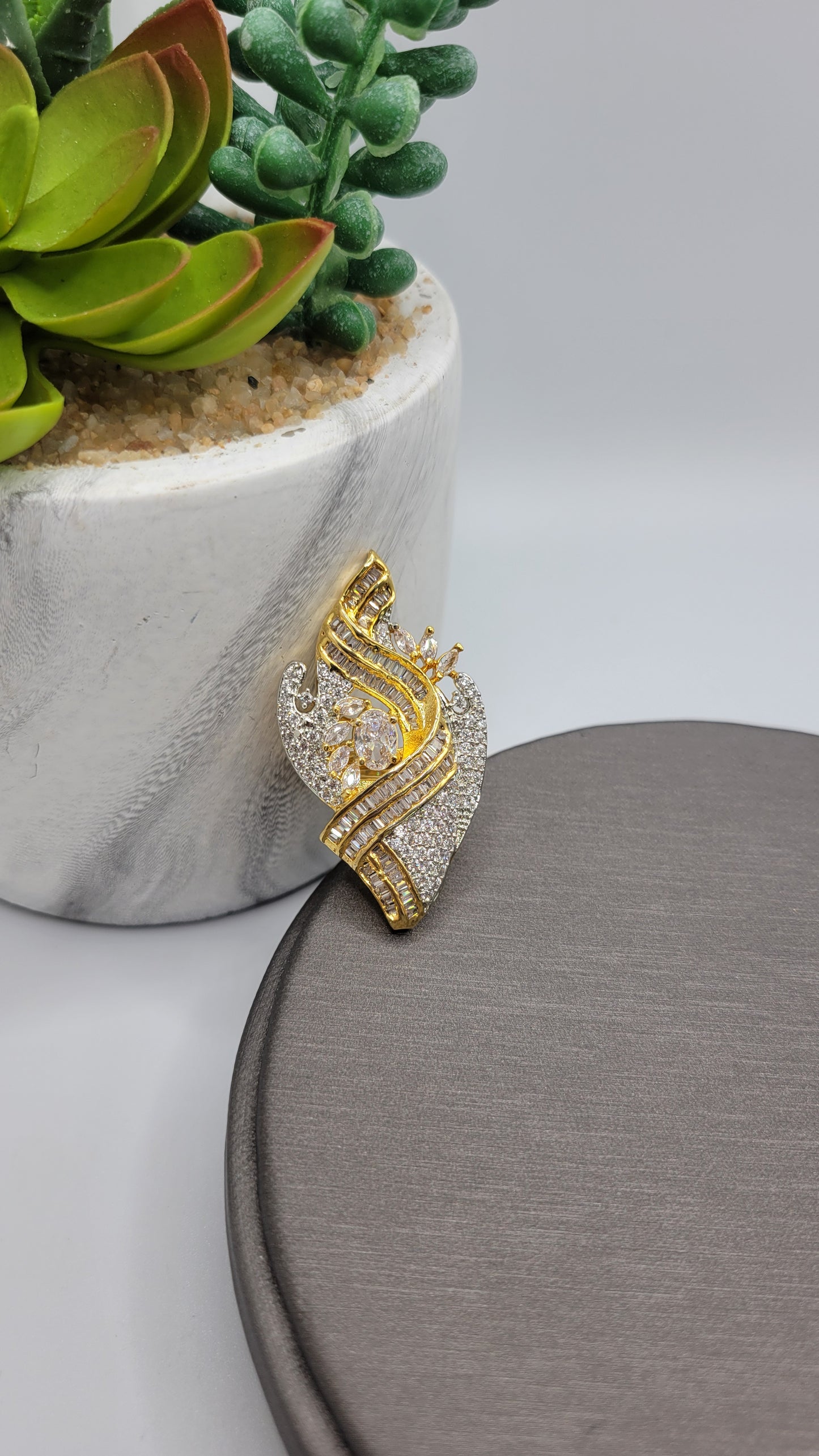 24k plated CZ ring