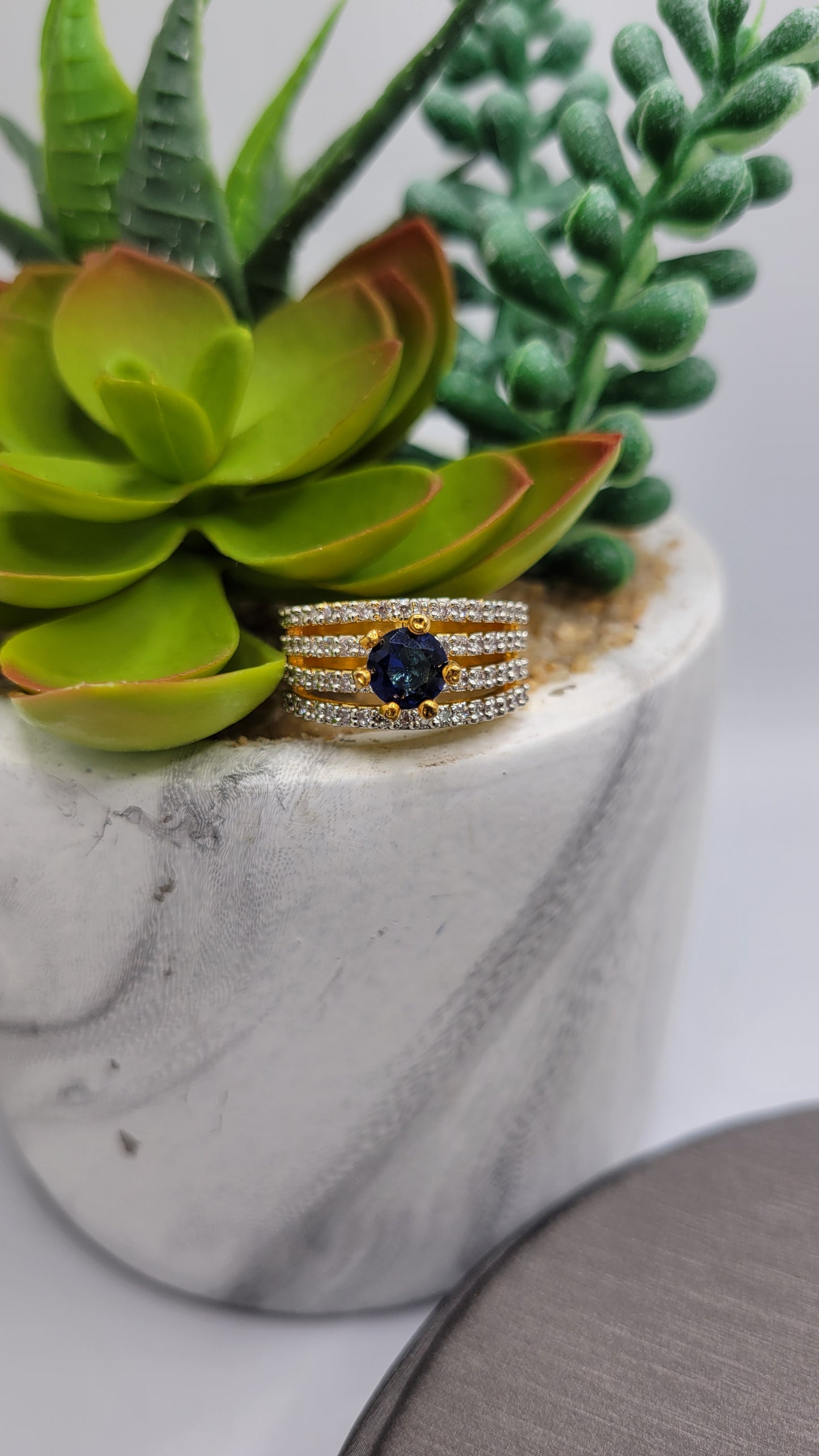 24k plated CZ ring