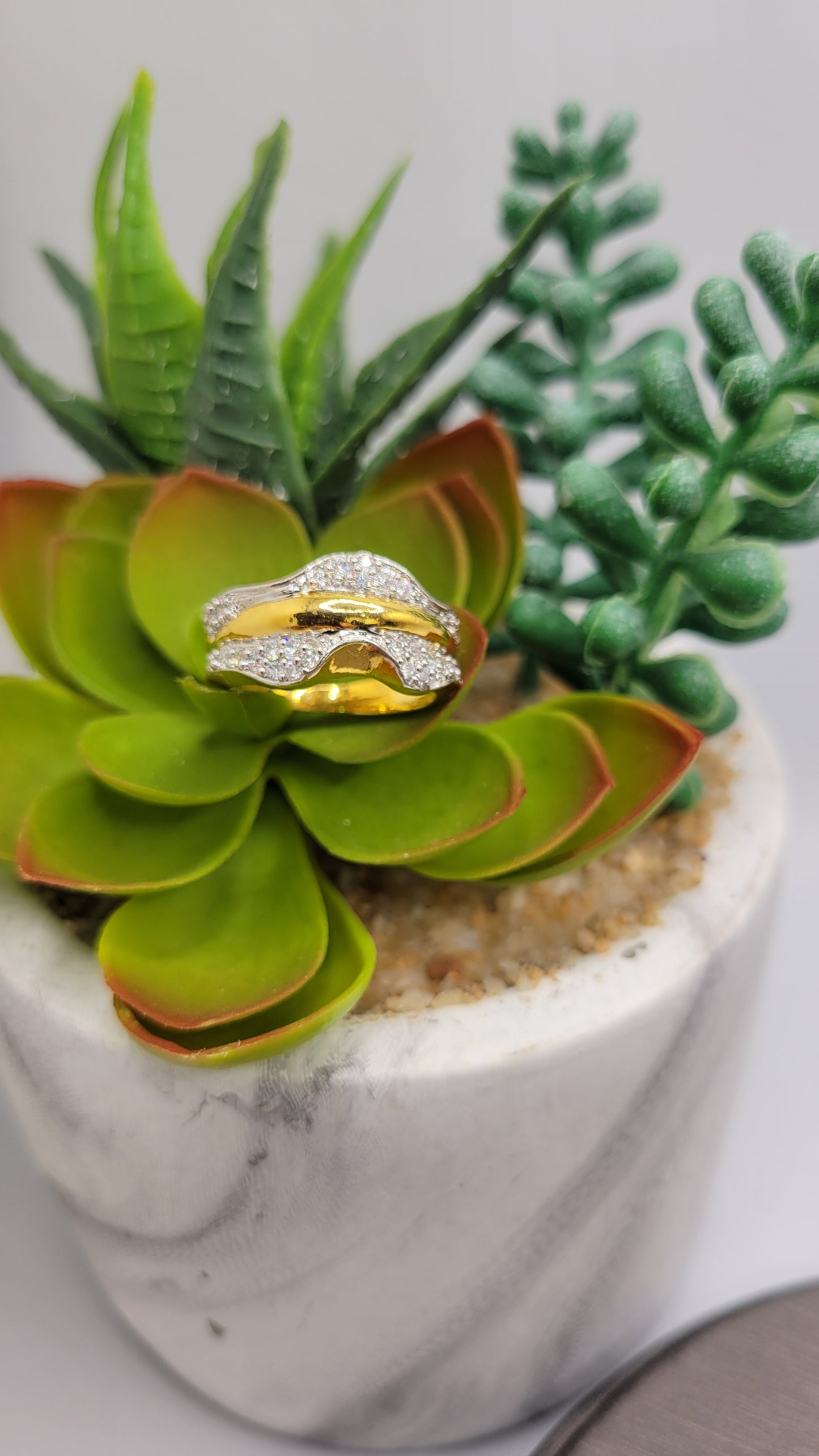 24k plated CZ ring