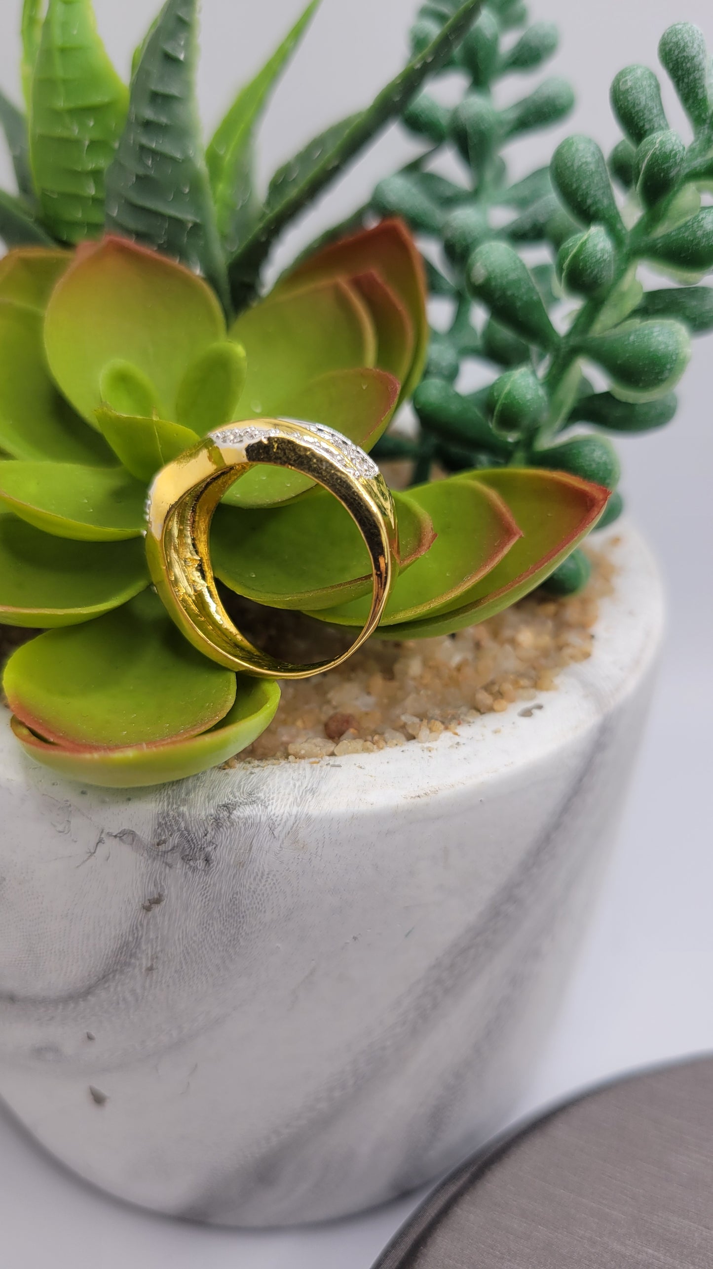 24k plated CZ ring