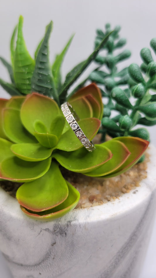 925 sterling CZ band